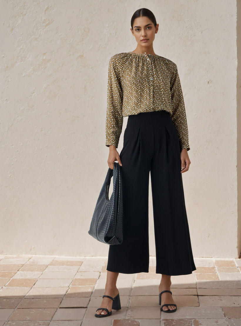 Mandarin Collar Top with Floral Print-women-clothing-shirtsandblouses-blouses-image-2