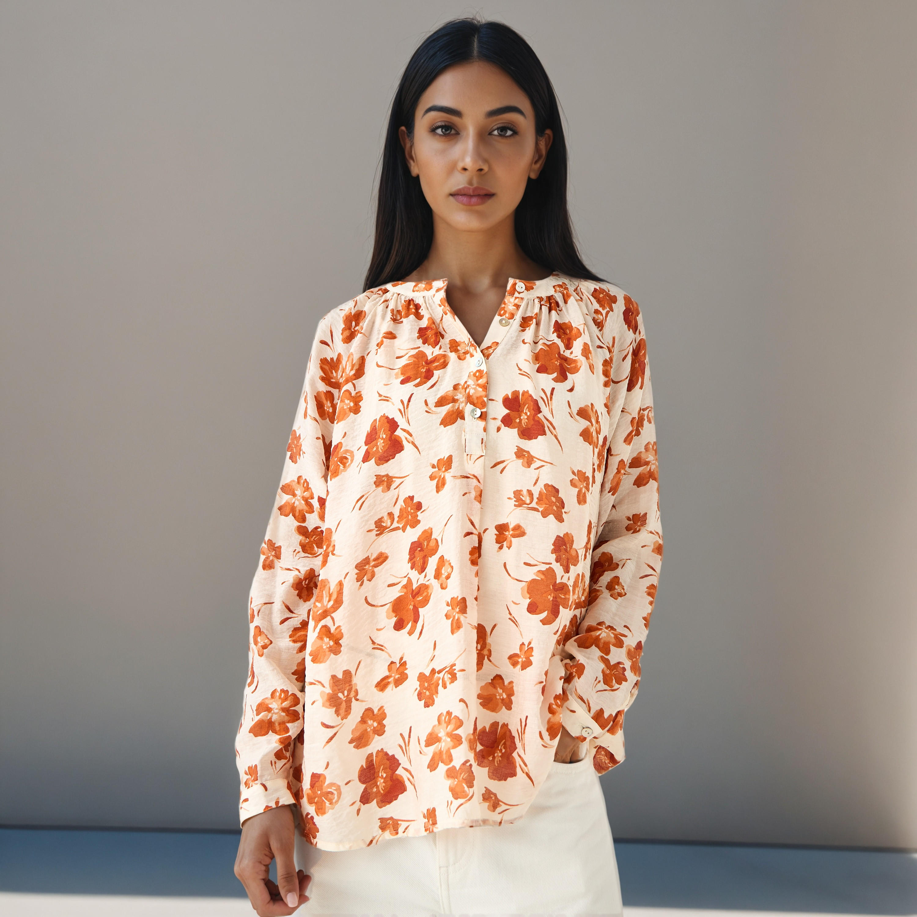بلوزة بياقة ماندرين وطبعات زهرية-women-clothing-shirtsandblouses-blouses-image-6