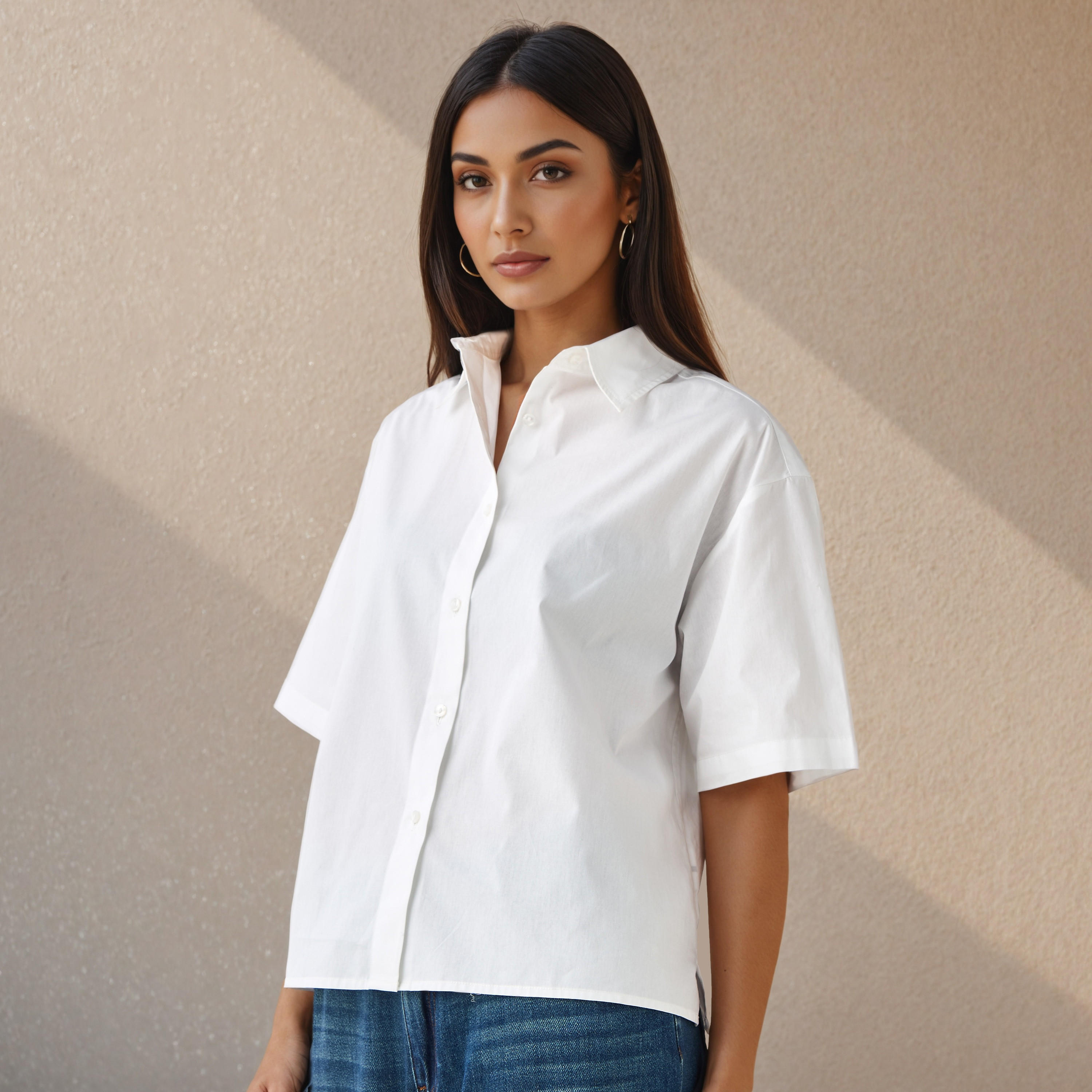 Cotton Shirt with Collar-women-clothing-shirtsandblouses-shirts-image-1