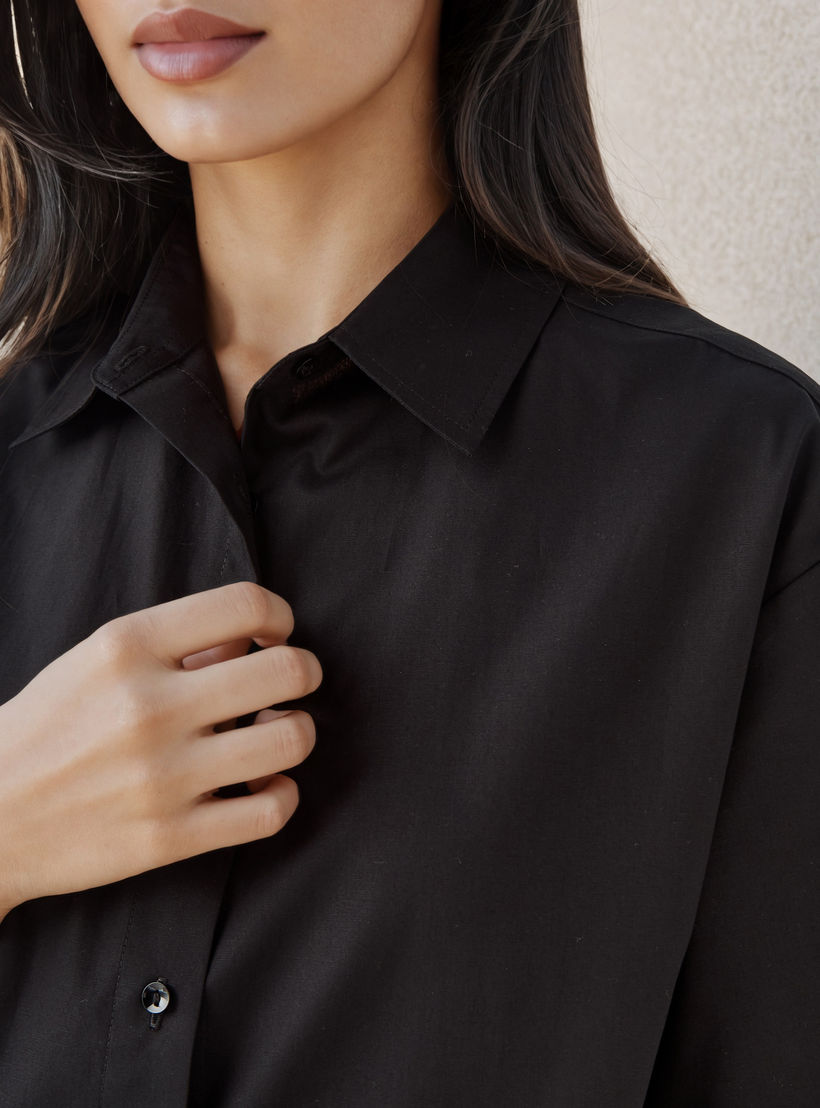قميص قطن بياقة عادية-women-clothing-shirtsandblouses-shirts-image-4