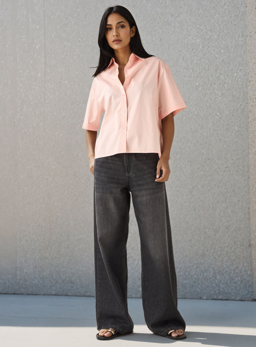 Cotton Shirt with Collar-women-clothing-shirtsandblouses-shirts-image-2