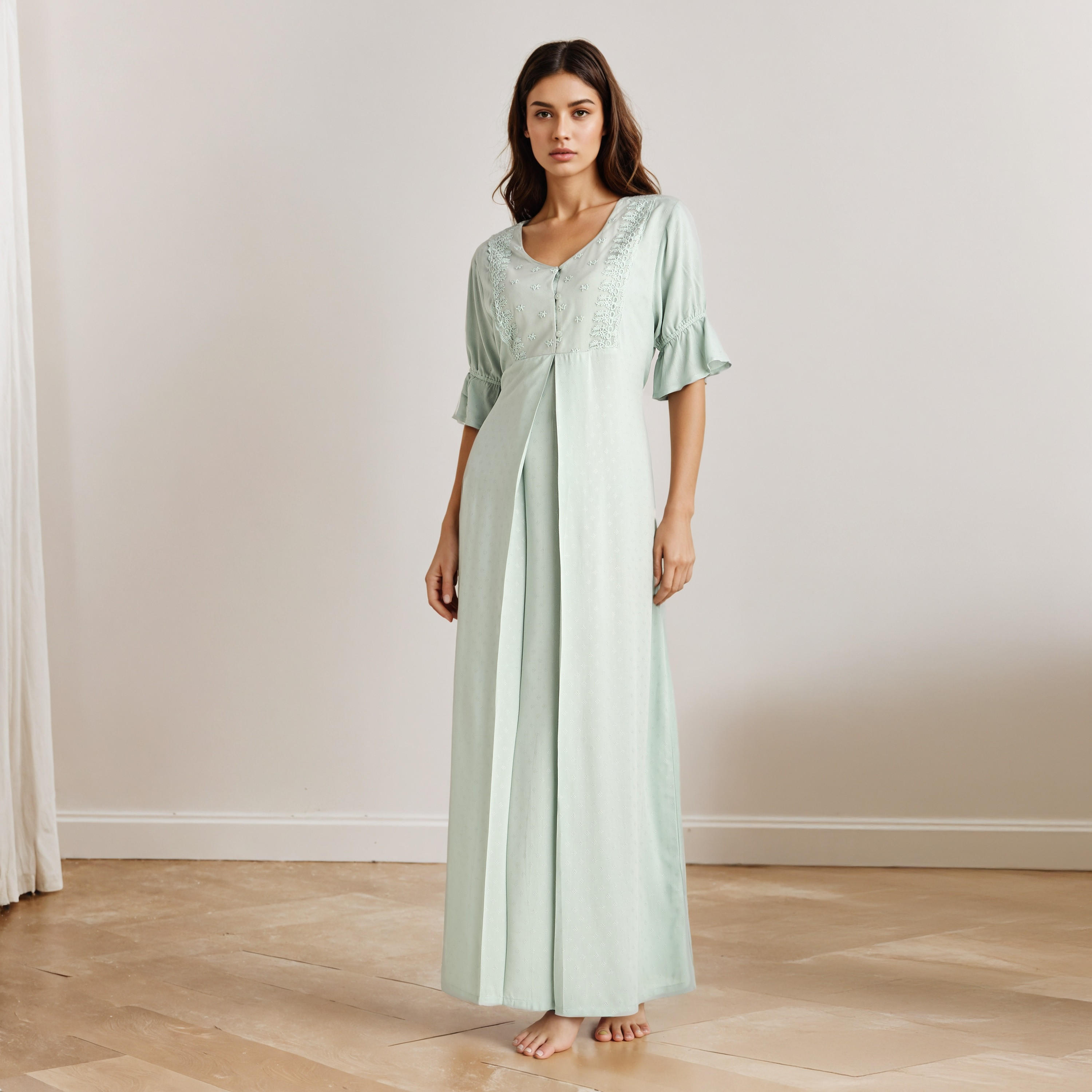 Nighty Maxi Length Viscose with Embroidery-PROMO_SP_AE_2FOR149_110625-image-1