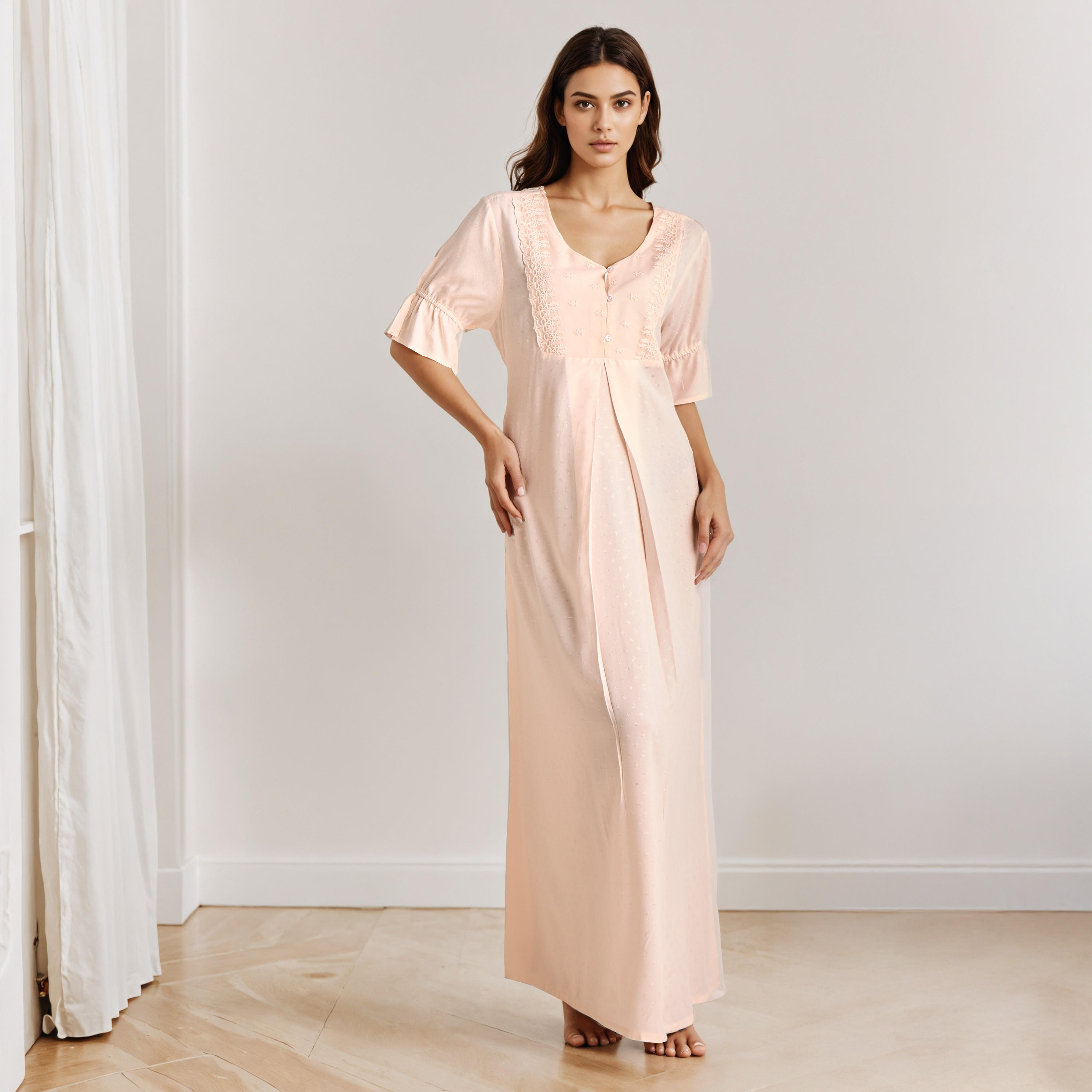 Nighty Maxi Length Viscose with Embroidery-PROMO_SP_AE_2FOR149_110625-image-1