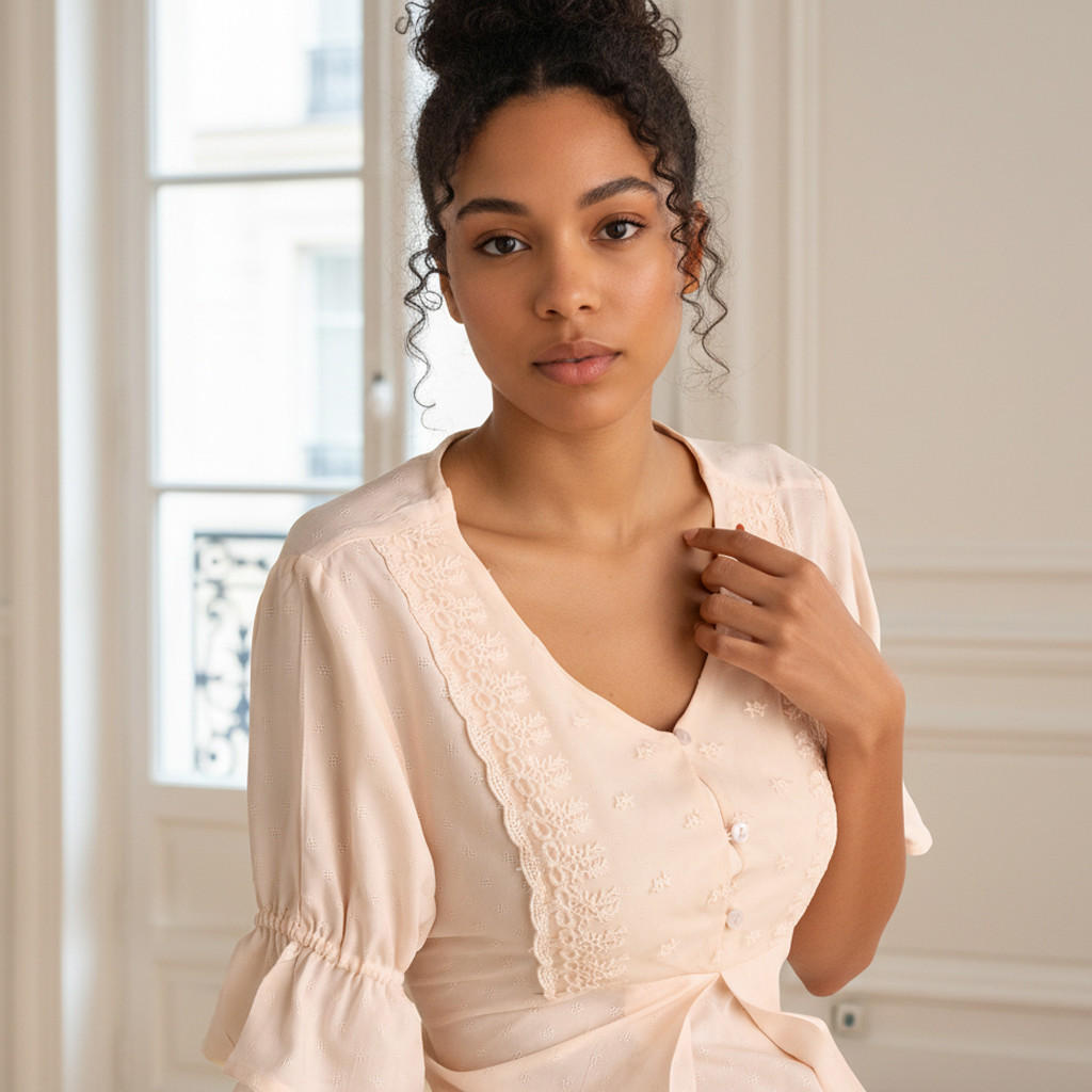 طقم بيجاما فيسكوز قميص وبنطلون-women-clothing-nightwear-pyjamas-longsets-image-5