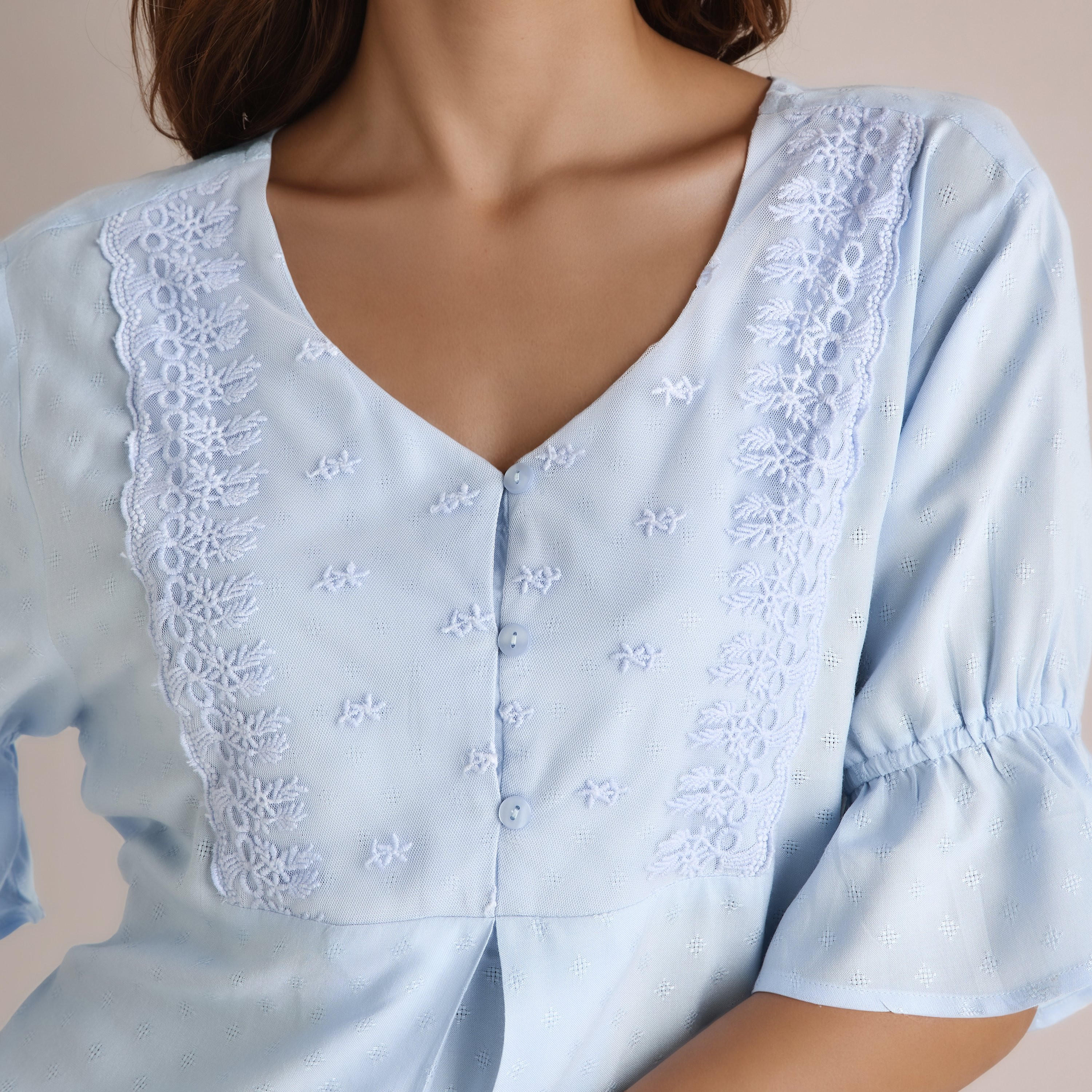 Pyjama Set Button Down Shirt & Trousers Viscose-women-clothing-nightwear-pyjamas-longsets-image-6