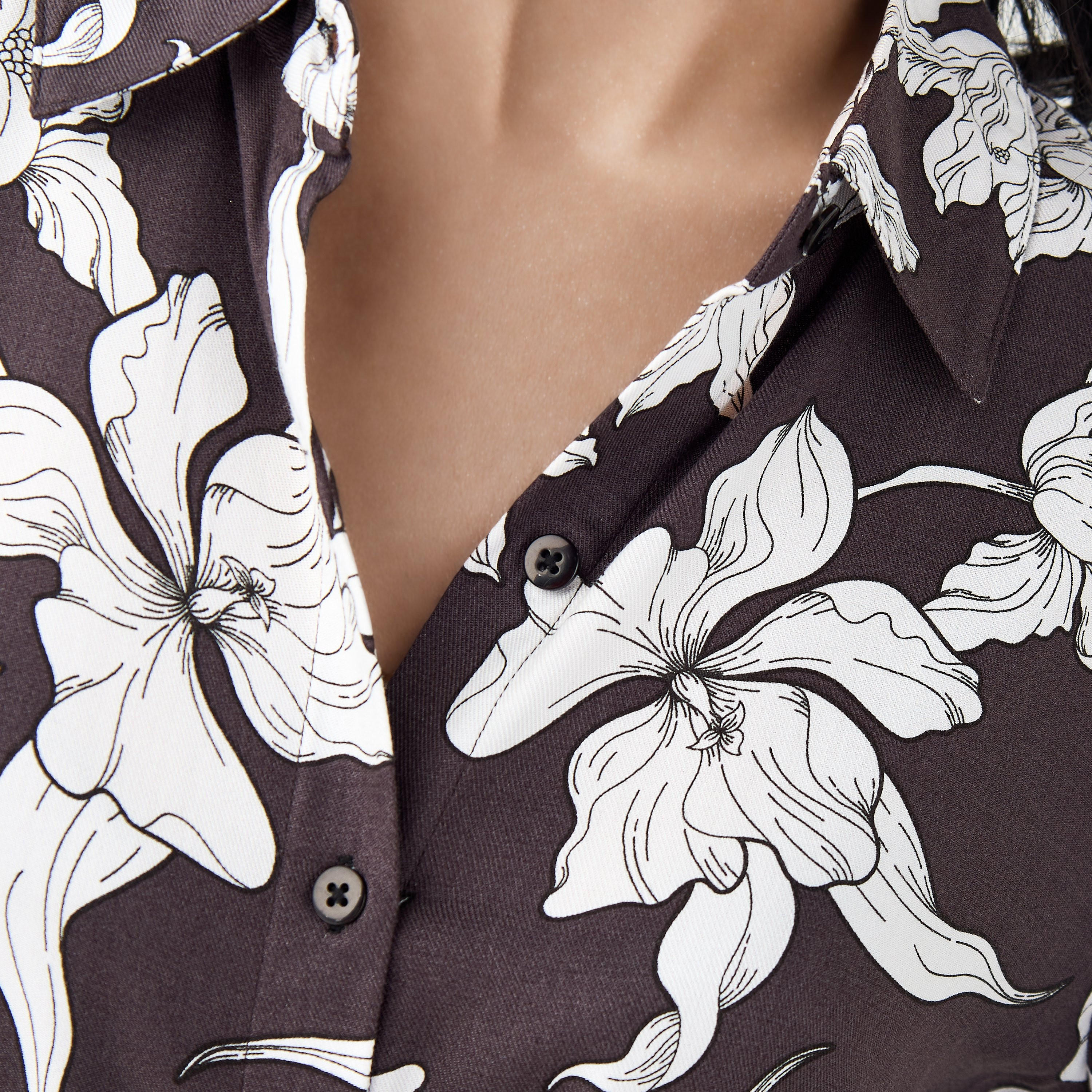 فستان فيسكوز نسائي بطبعة زهور وبتفاصيل رباط-women-clothing-dresses-image-5
