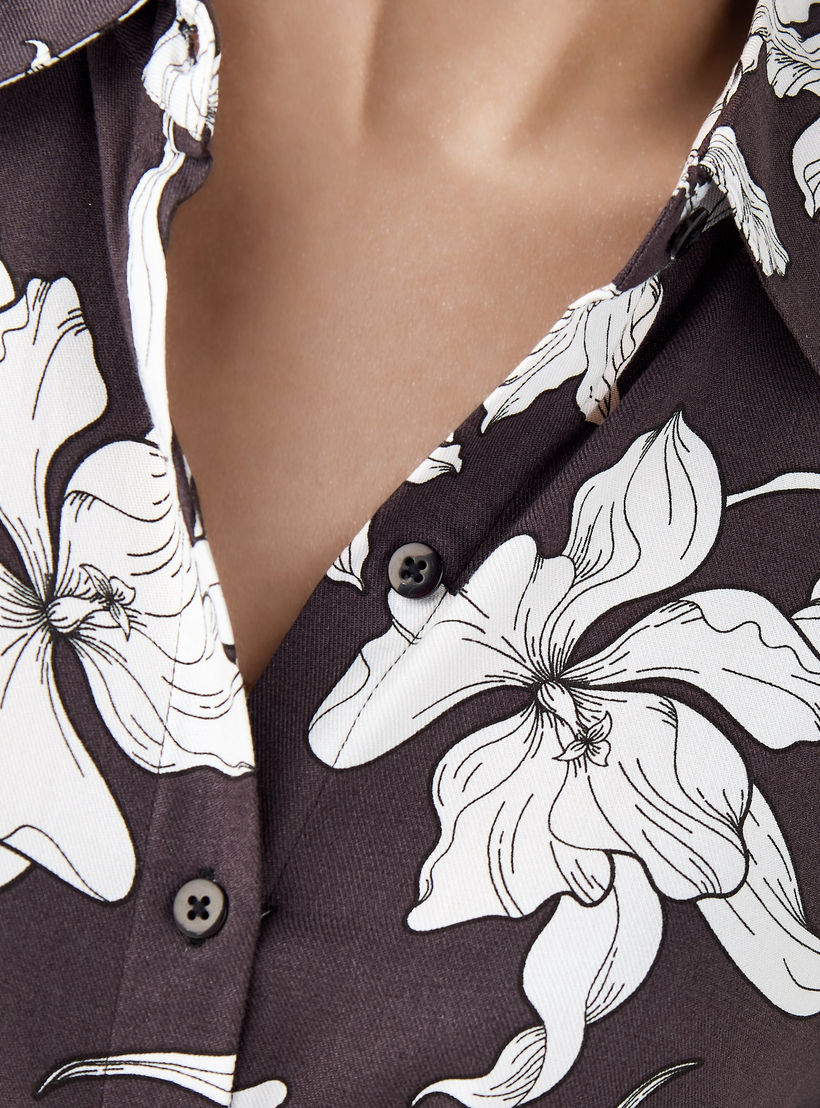 فستان فيسكوز نسائي بطبعة زهور وبتفاصيل رباط-women-clothing-dresses-image-5