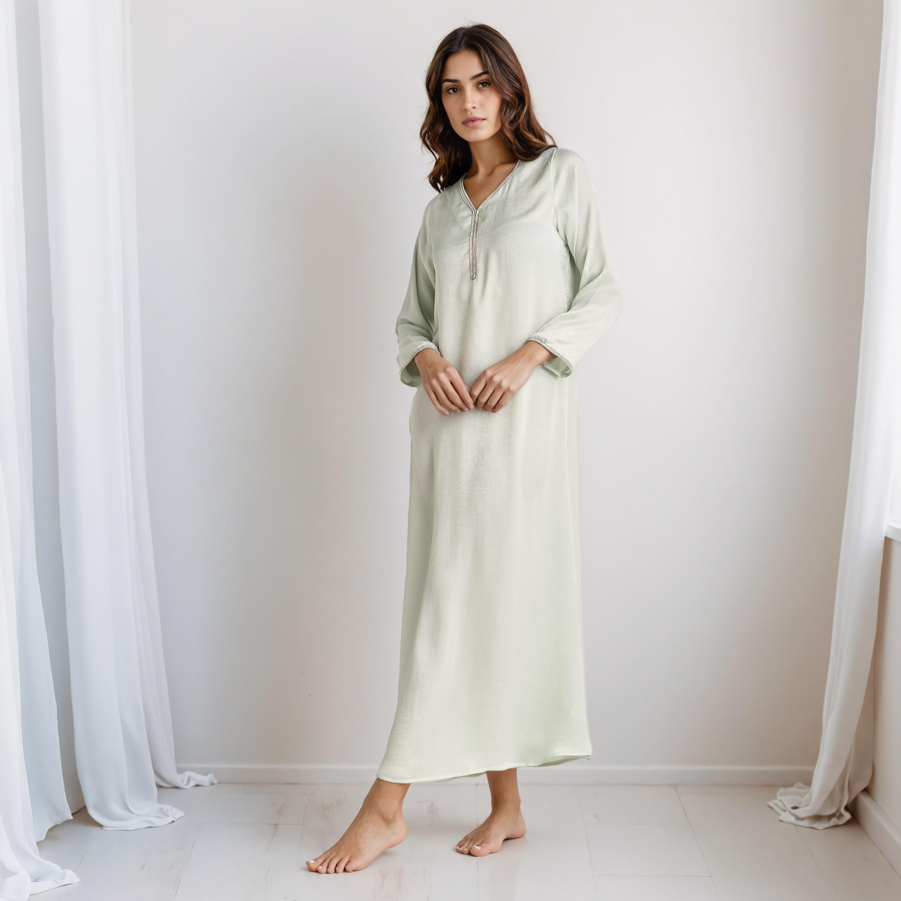 Nighty Maxi Length with V-neck-women-clothing-nightwear-nighties-image-2