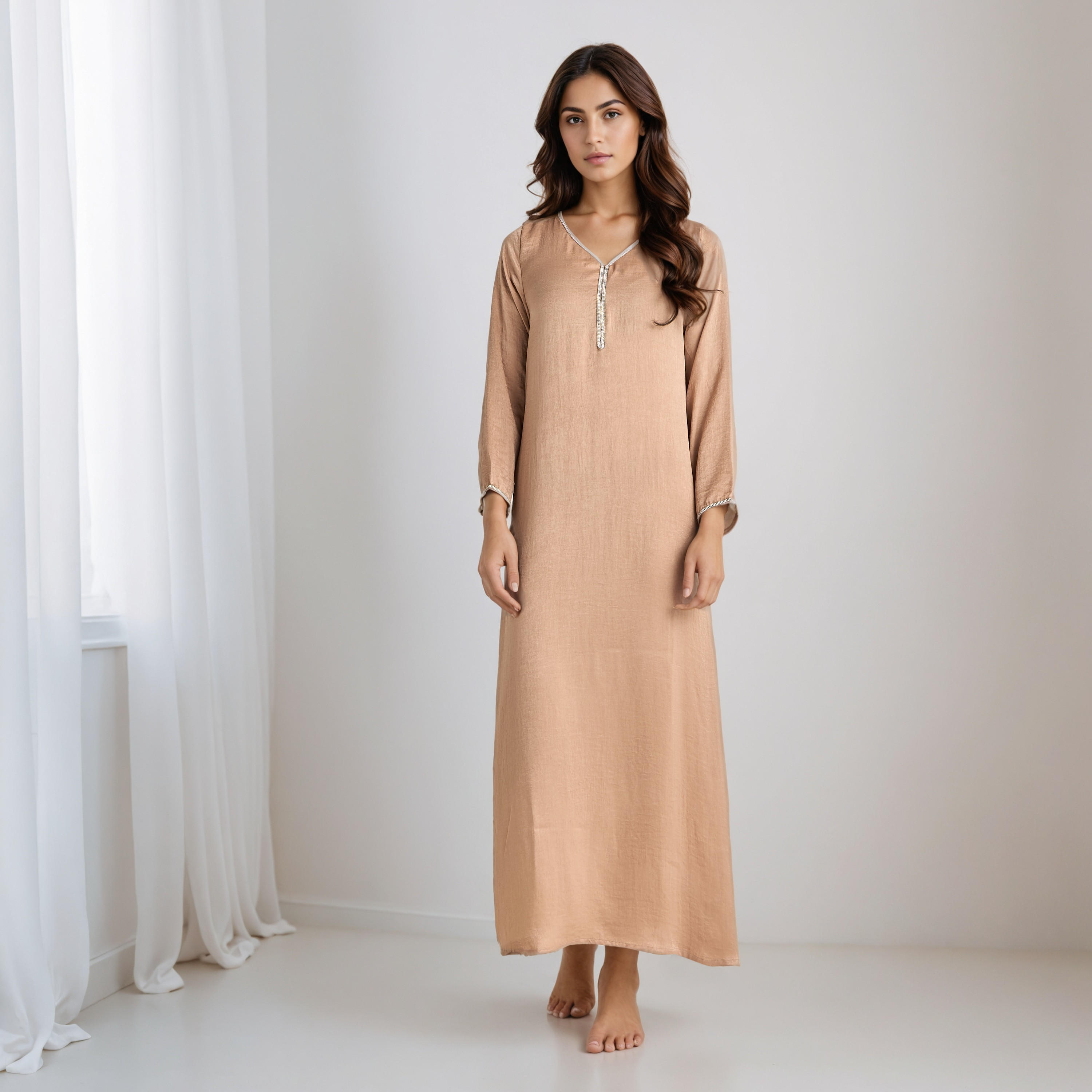 Nighty Maxi Length with V-neck-women-clothing-nightwear-nighties-image-2