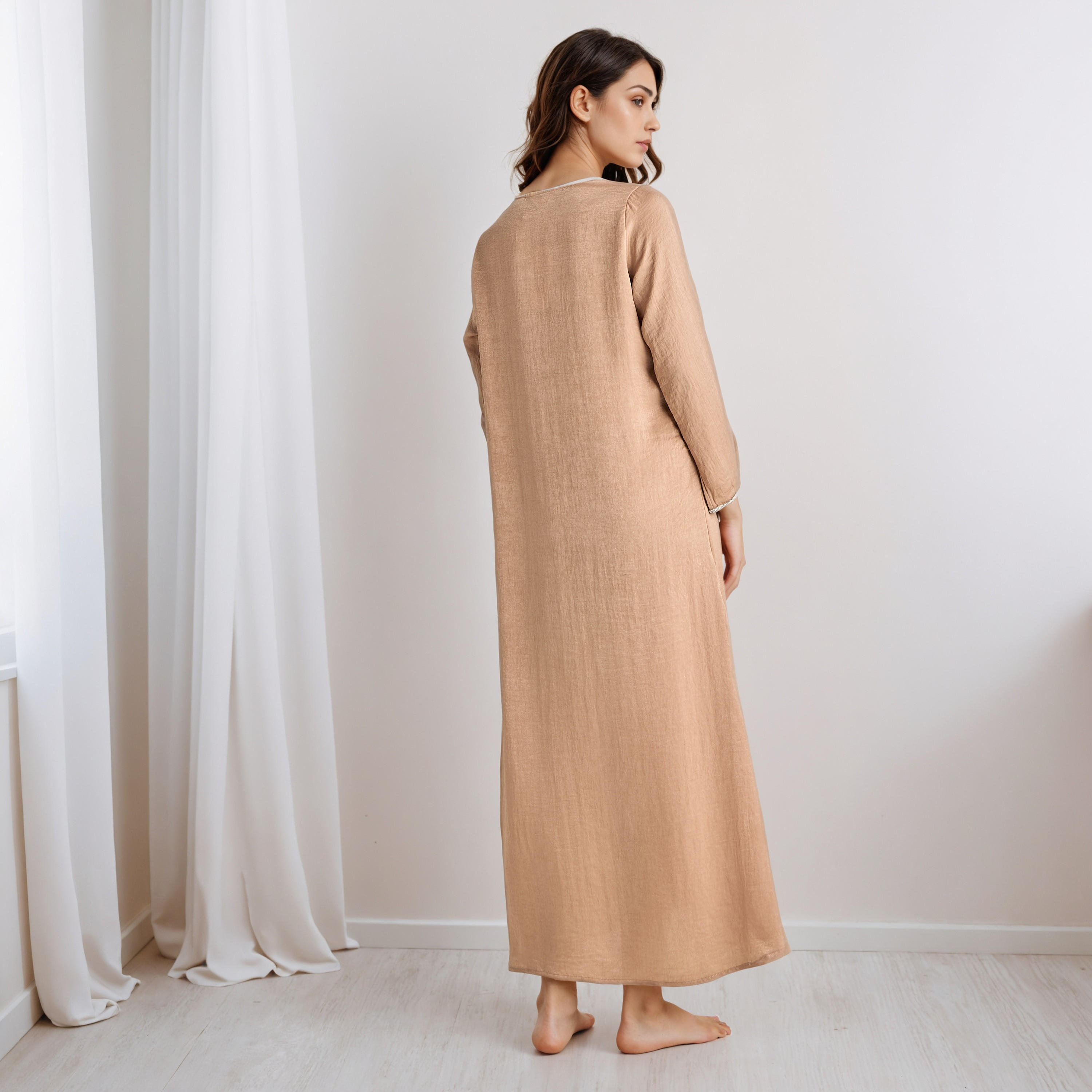 Nighty Maxi Length with V-neck-women-clothing-nightwear-nighties-image-3