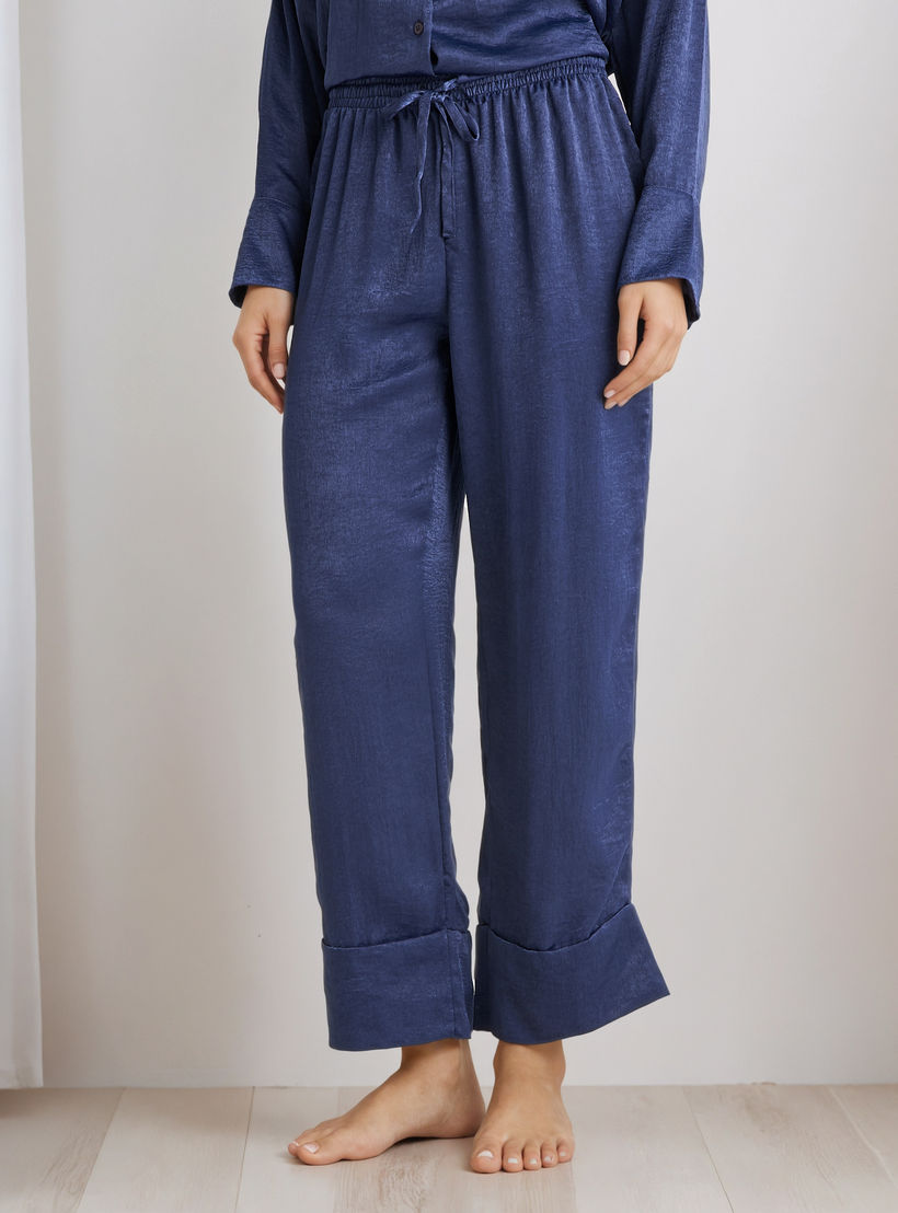 Pyjama Set Collared Shirt & Trousers Polyester-women-clothing-nightwear-pyjamas-longsets-image-4