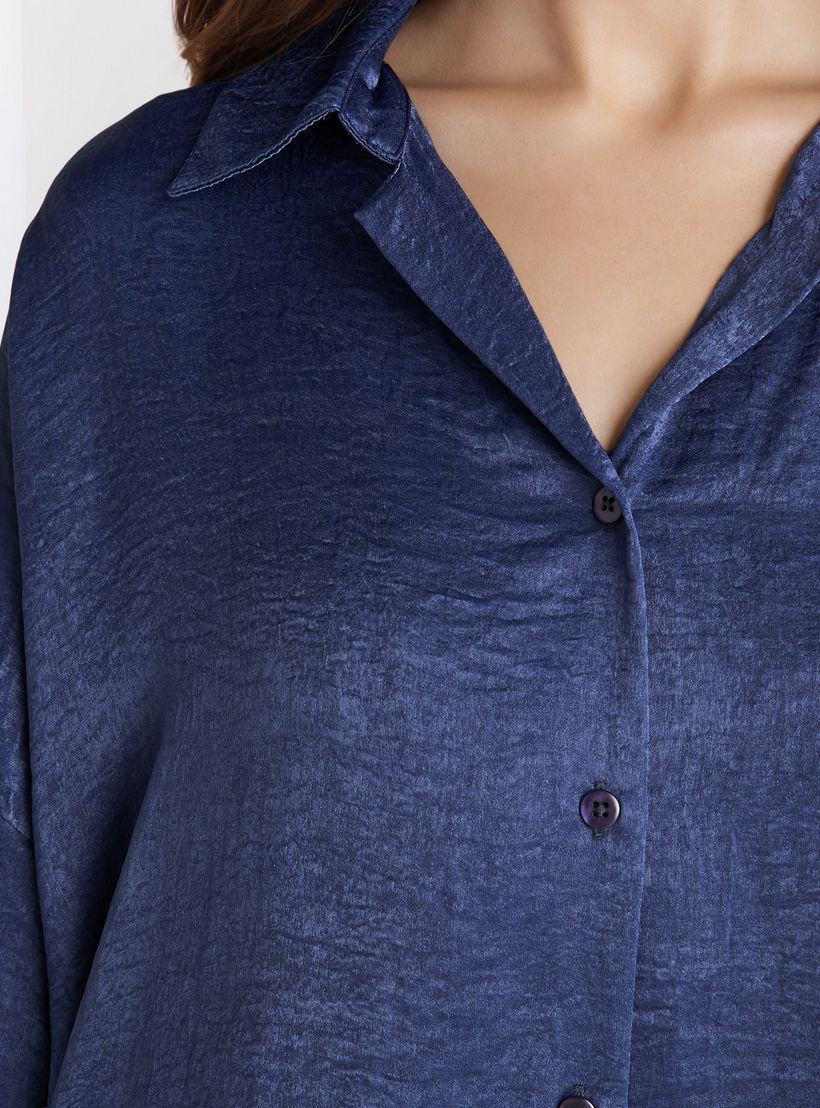 Pyjama Set Collared Shirt & Trousers Polyester-women-clothing-nightwear-pyjamas-longsets-image-6