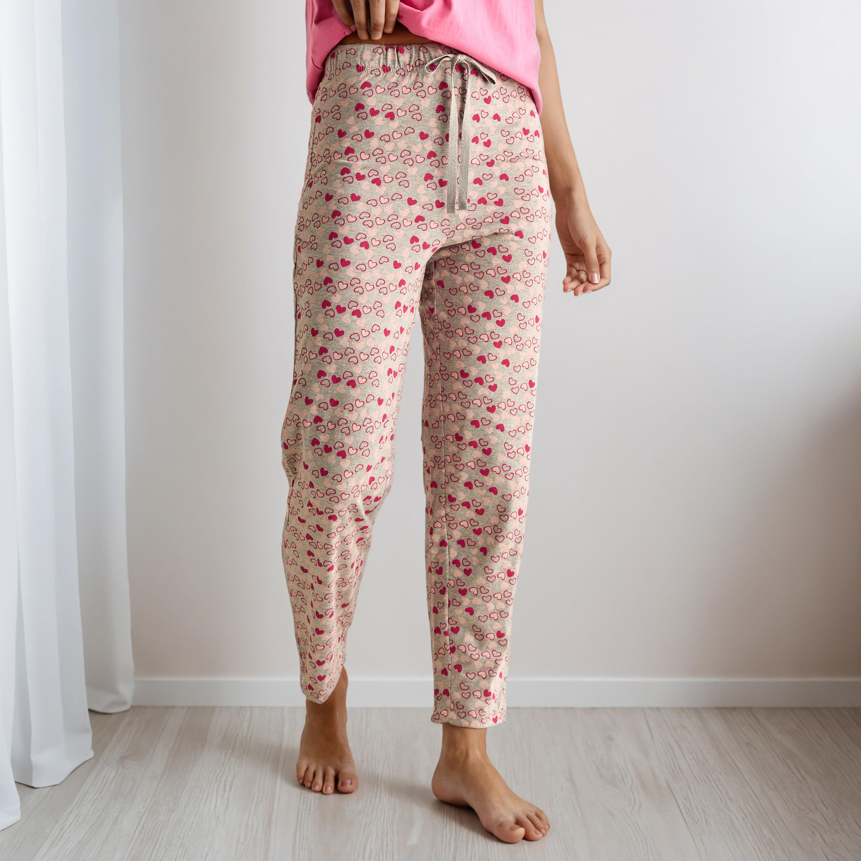 Pyjama Set T-shirt & Trousers Cotton-women-clothing-nightwear-pyjamas-longsets-image-4