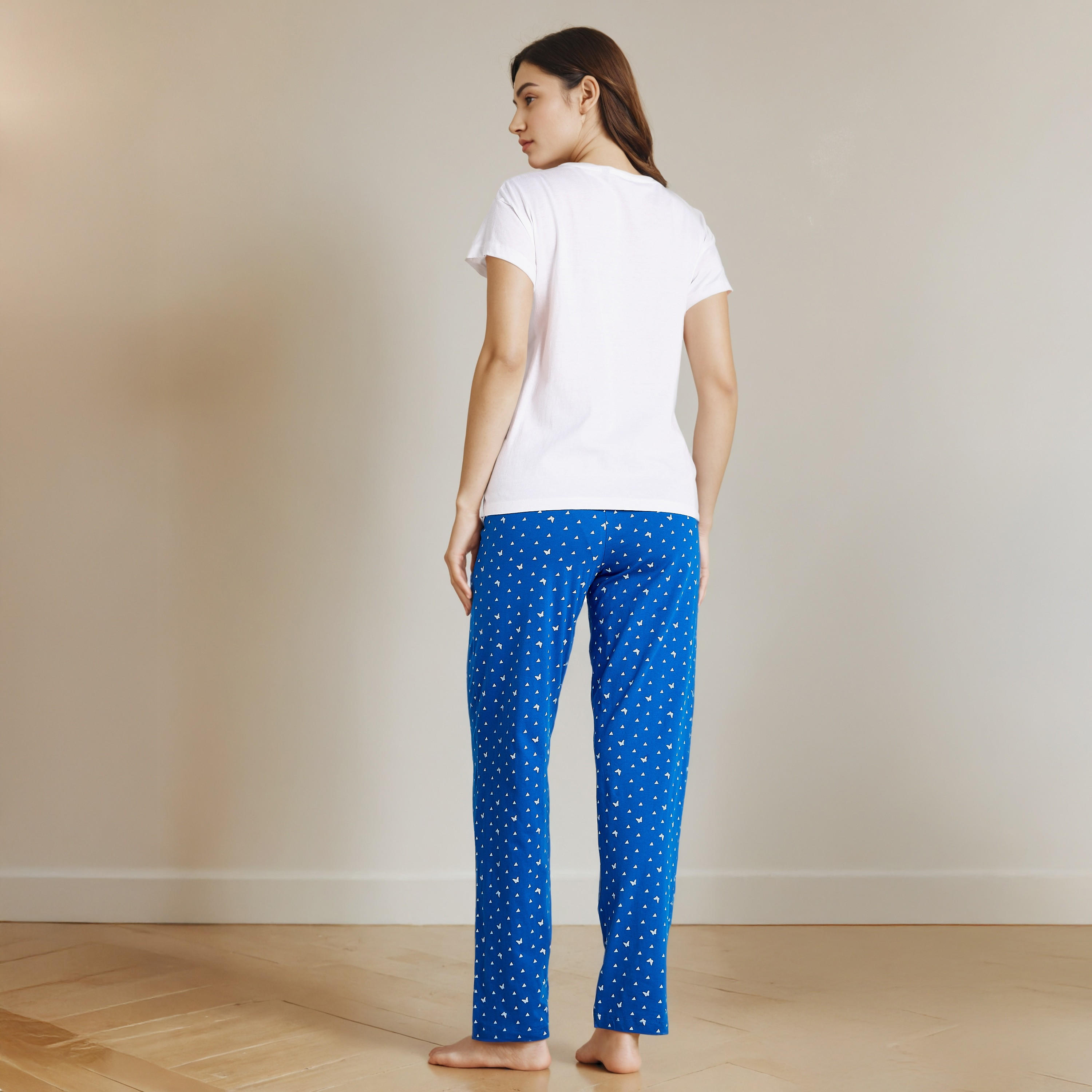 Pyjama Set T-shirt & Trousers Cotton-women-clothing-nightwear-pyjamas-longsets-image-4