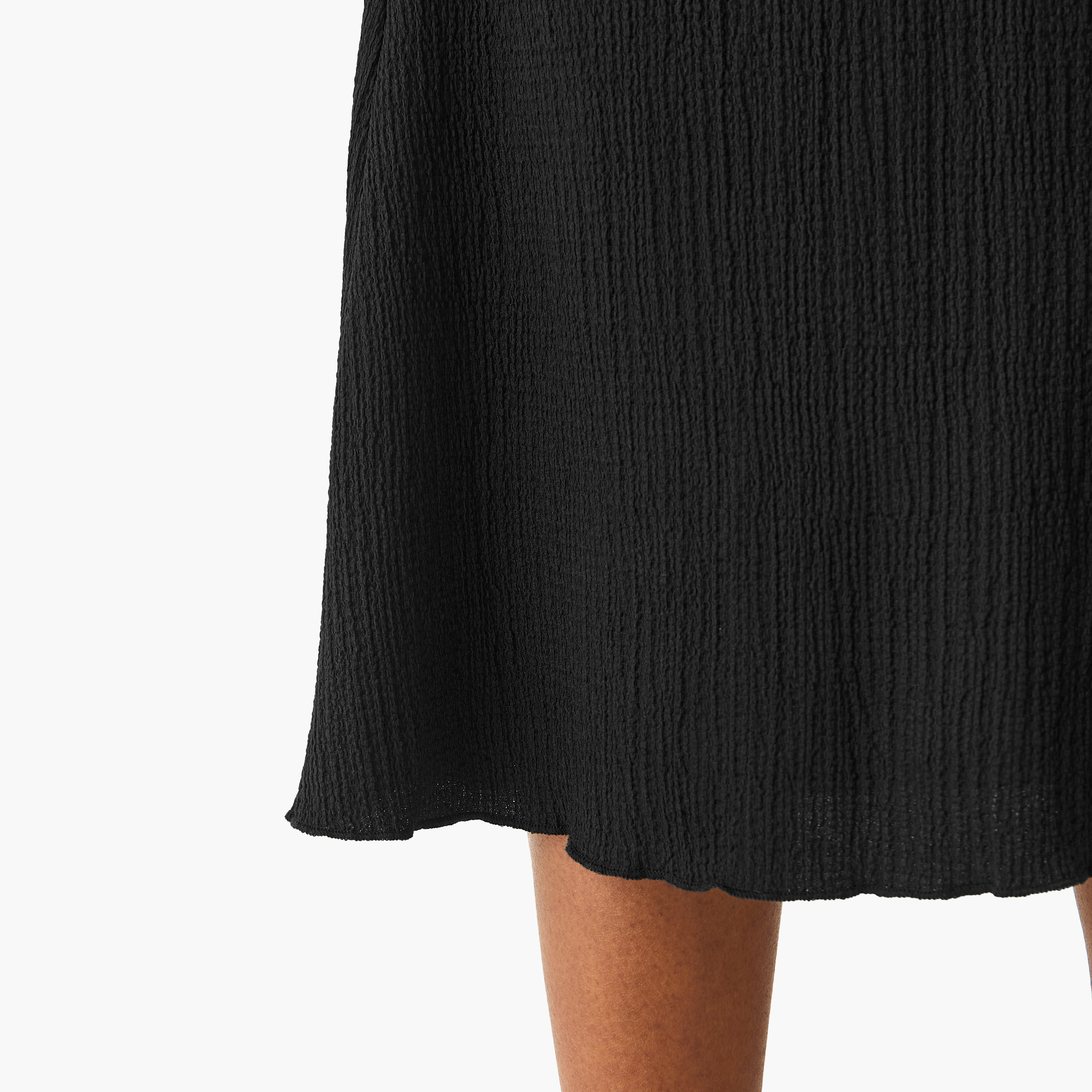 Mermaid Cut Textured Midi Skirt-women-clothing-bottoms-skirts-image-4