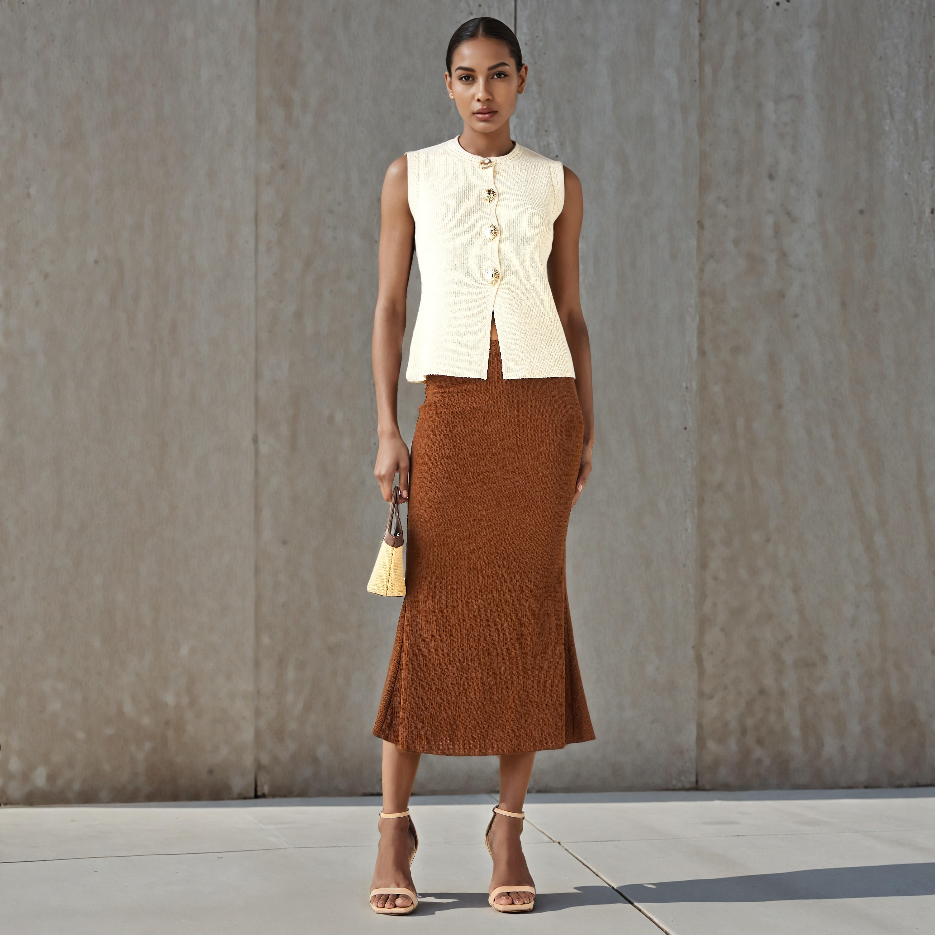تنورة ميدي بارزة الملمس بقصة حورية-women-clothing-bottoms-skirts-image-4
