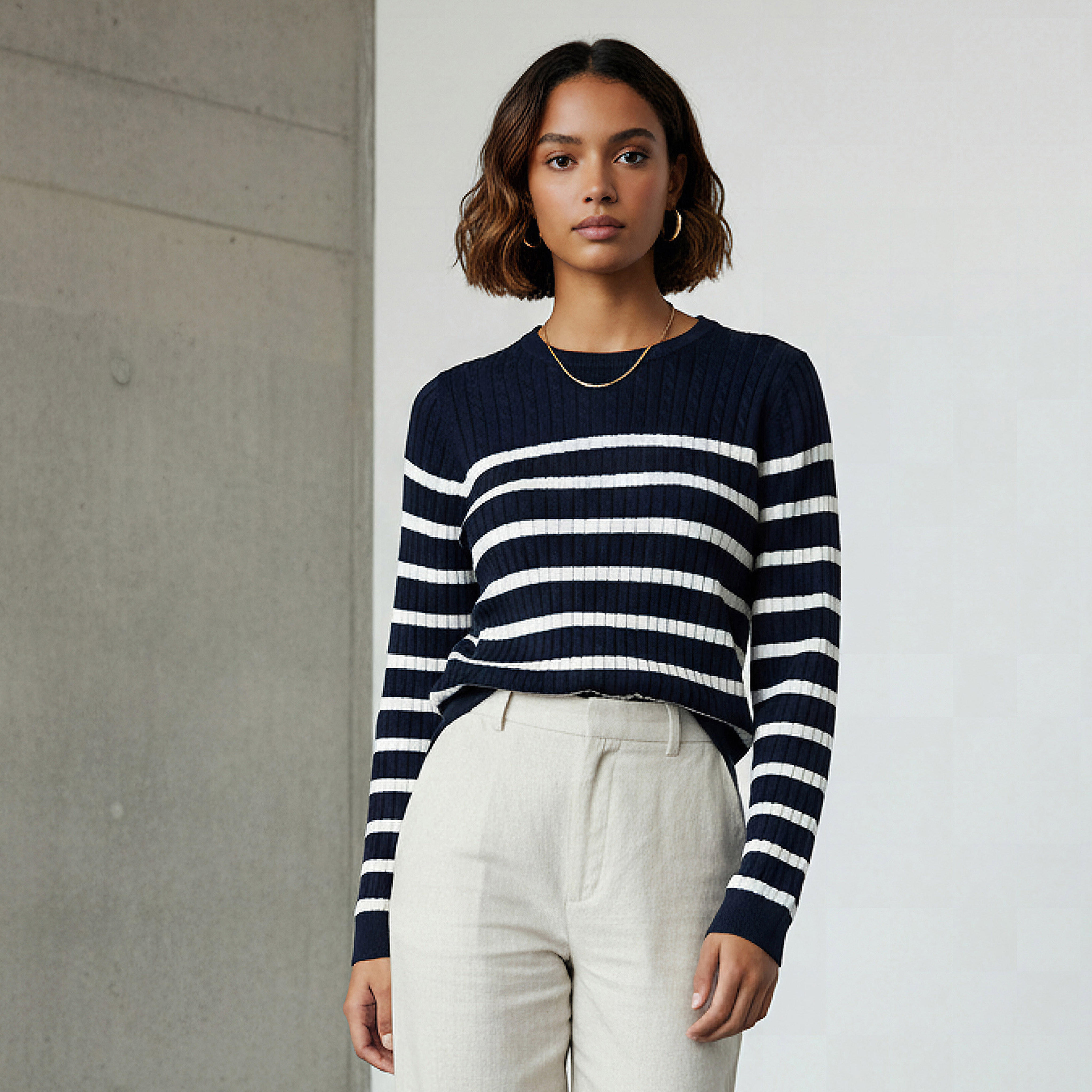 Striped Crew Neck Sweater-women-clothing-cardigansandjumpers-jumpers-image-1