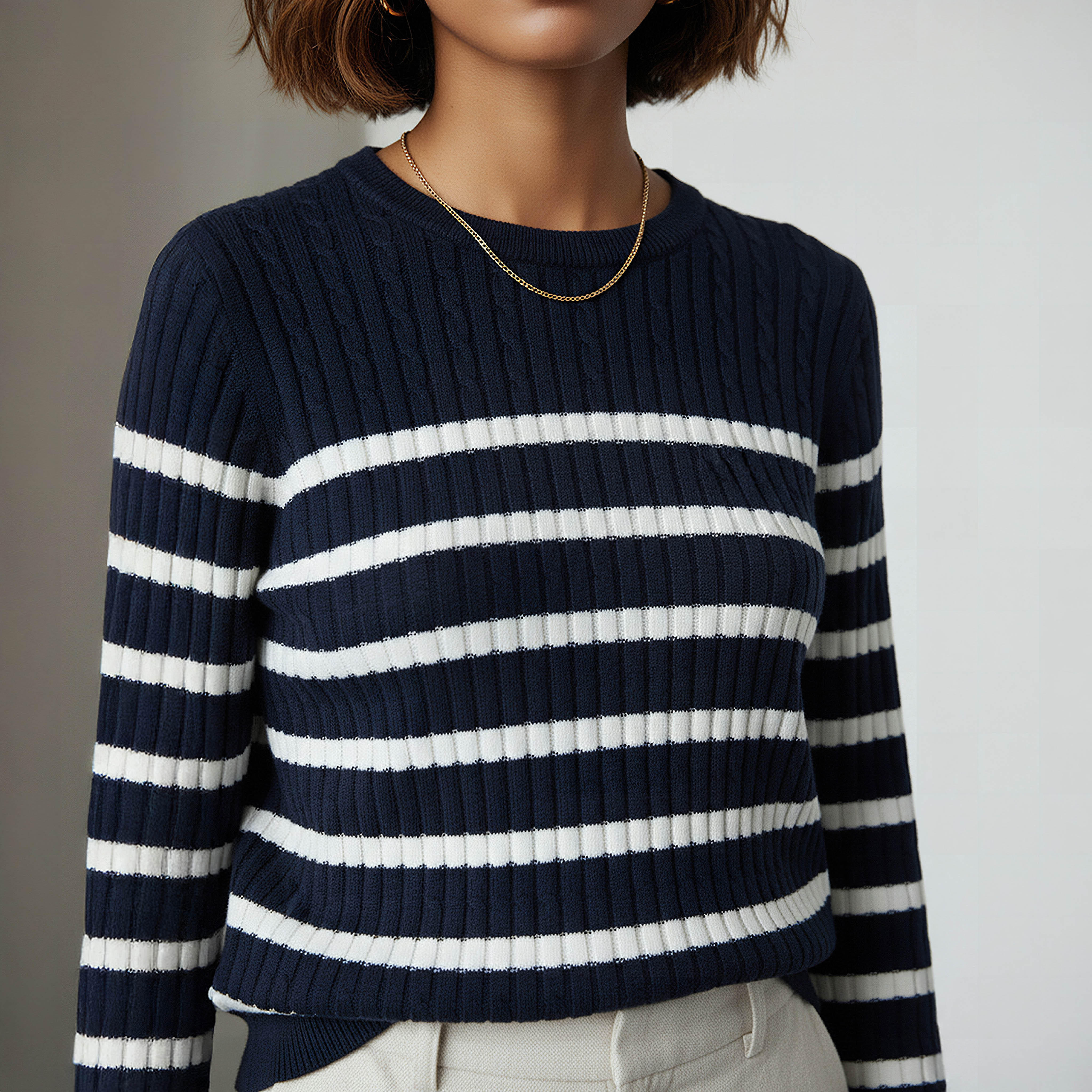 كنزة مخططة بياقة ضيقة-women-clothing-cardigansandjumpers-jumpers-image-2