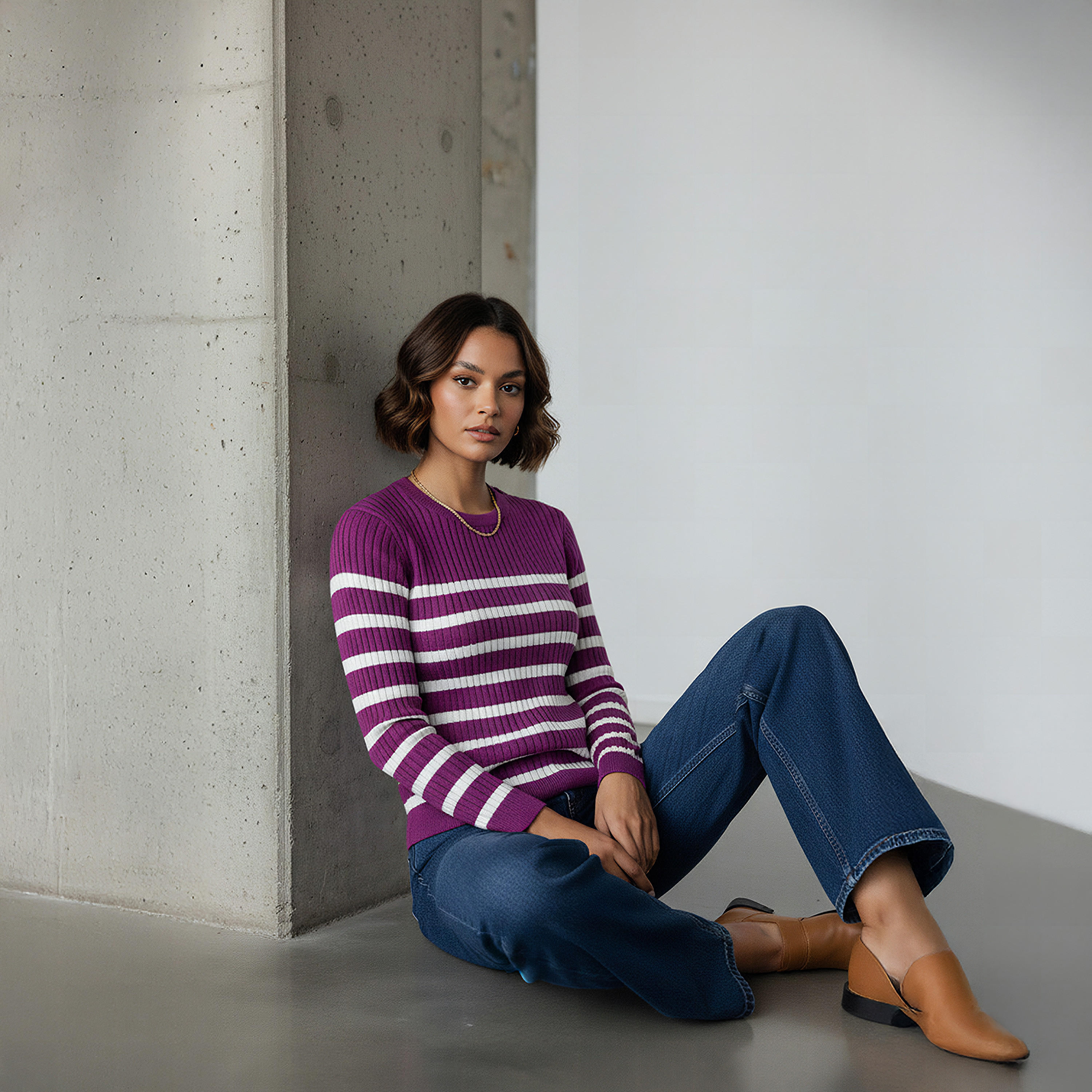 Striped Crew Neck Sweater-women-clothing-cardigansandjumpers-jumpers-image-5