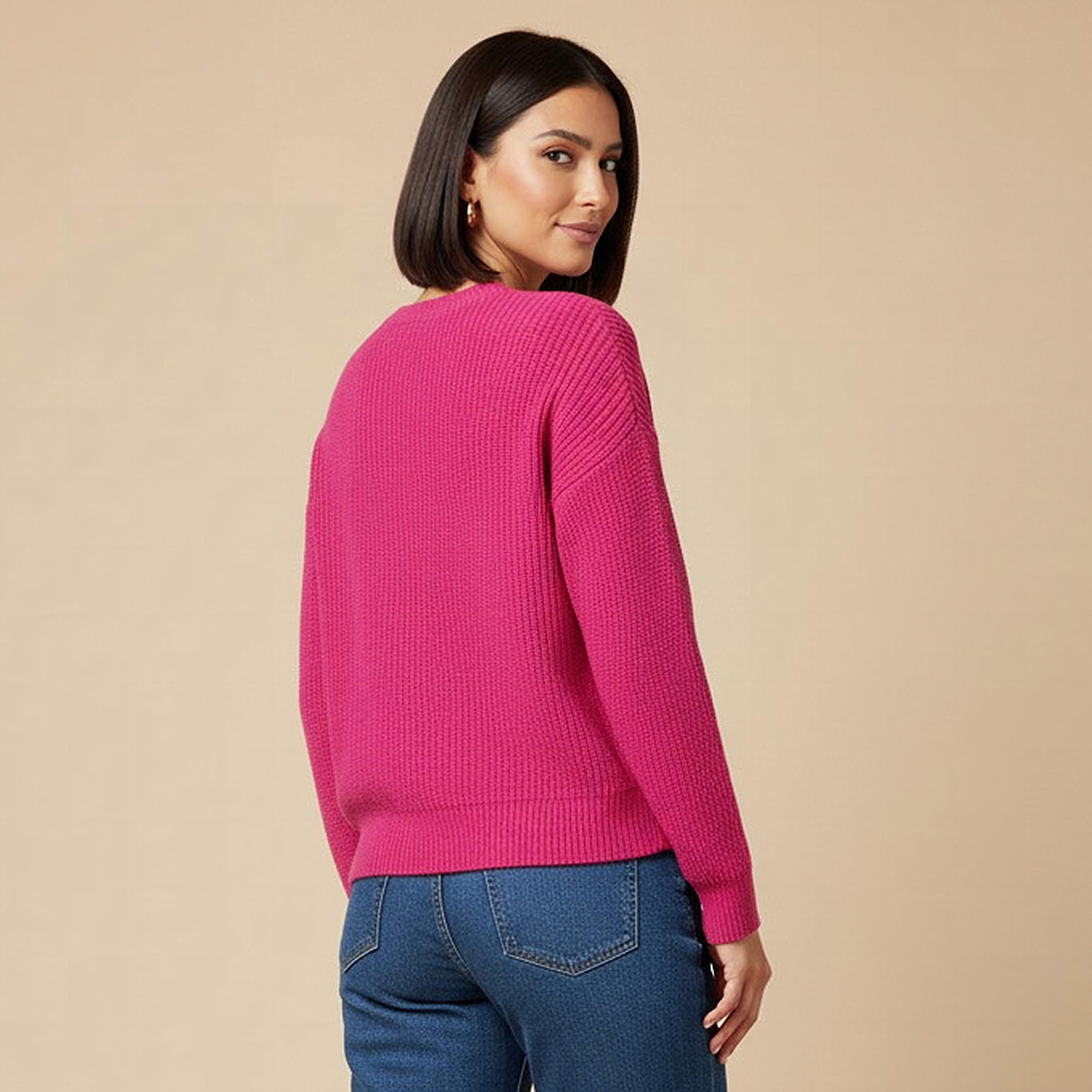بلوفر بارز الملمس بياقة ضيّقة وأكمام طويلة-women-clothing-cardigansandjumpers-jumpers-image-3