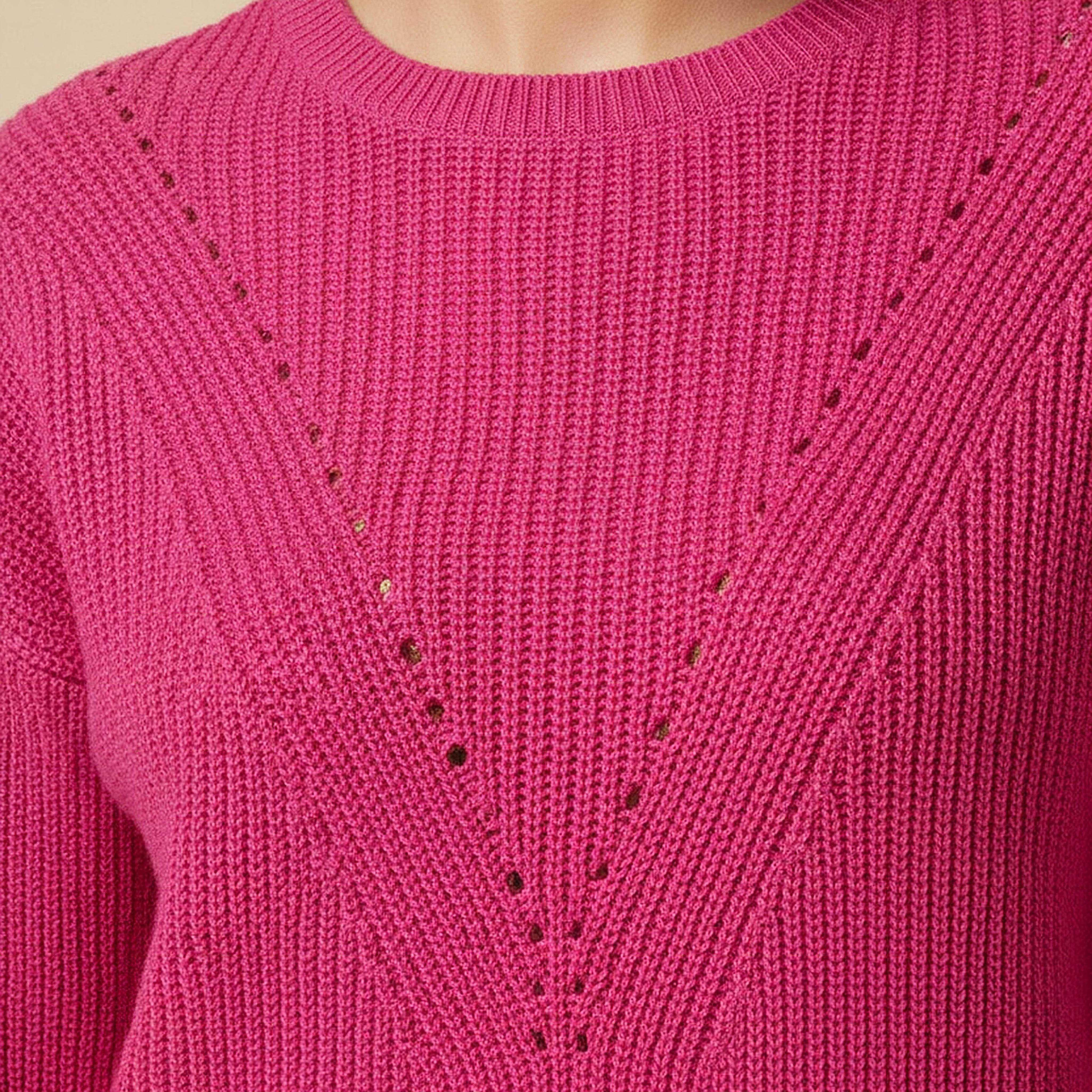 بلوفر بارز الملمس بياقة ضيّقة وأكمام طويلة-women-clothing-cardigansandjumpers-jumpers-image-4