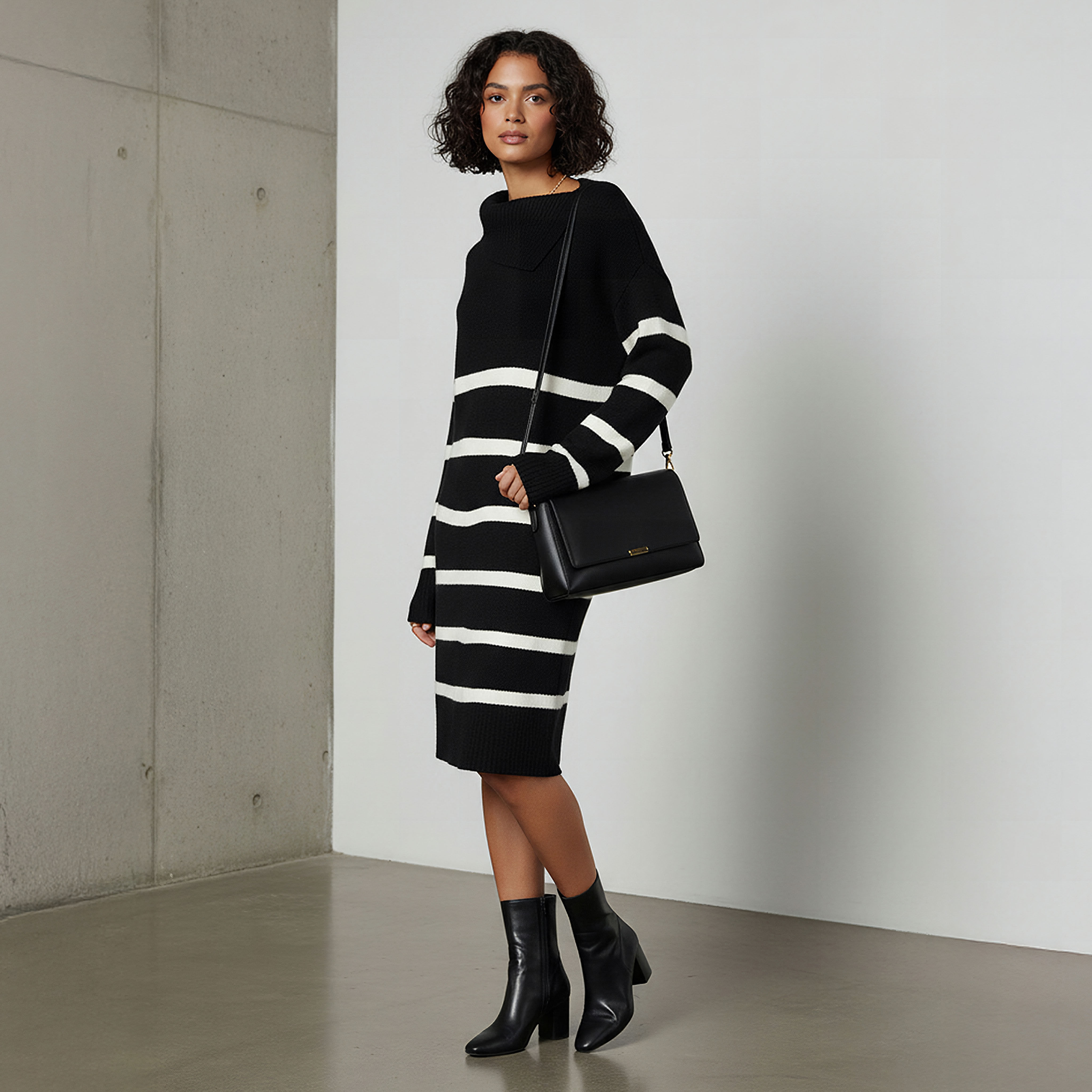 Striped Sweater Dress with Asymmetric Neck-women-clothing-dresses-image-6