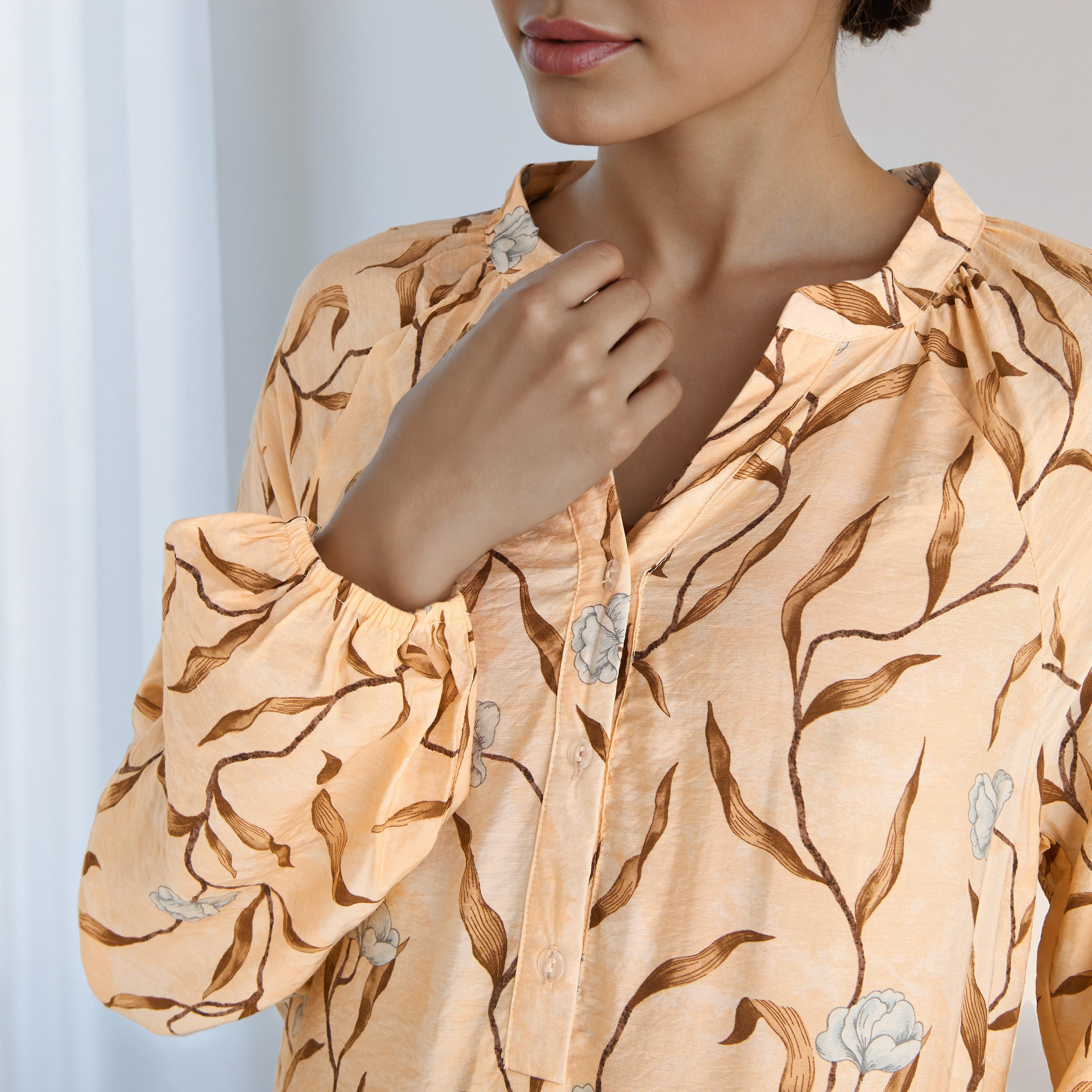 Floral Print Midi Dress with Long Sleeves-women-clothing-dresses-image-4