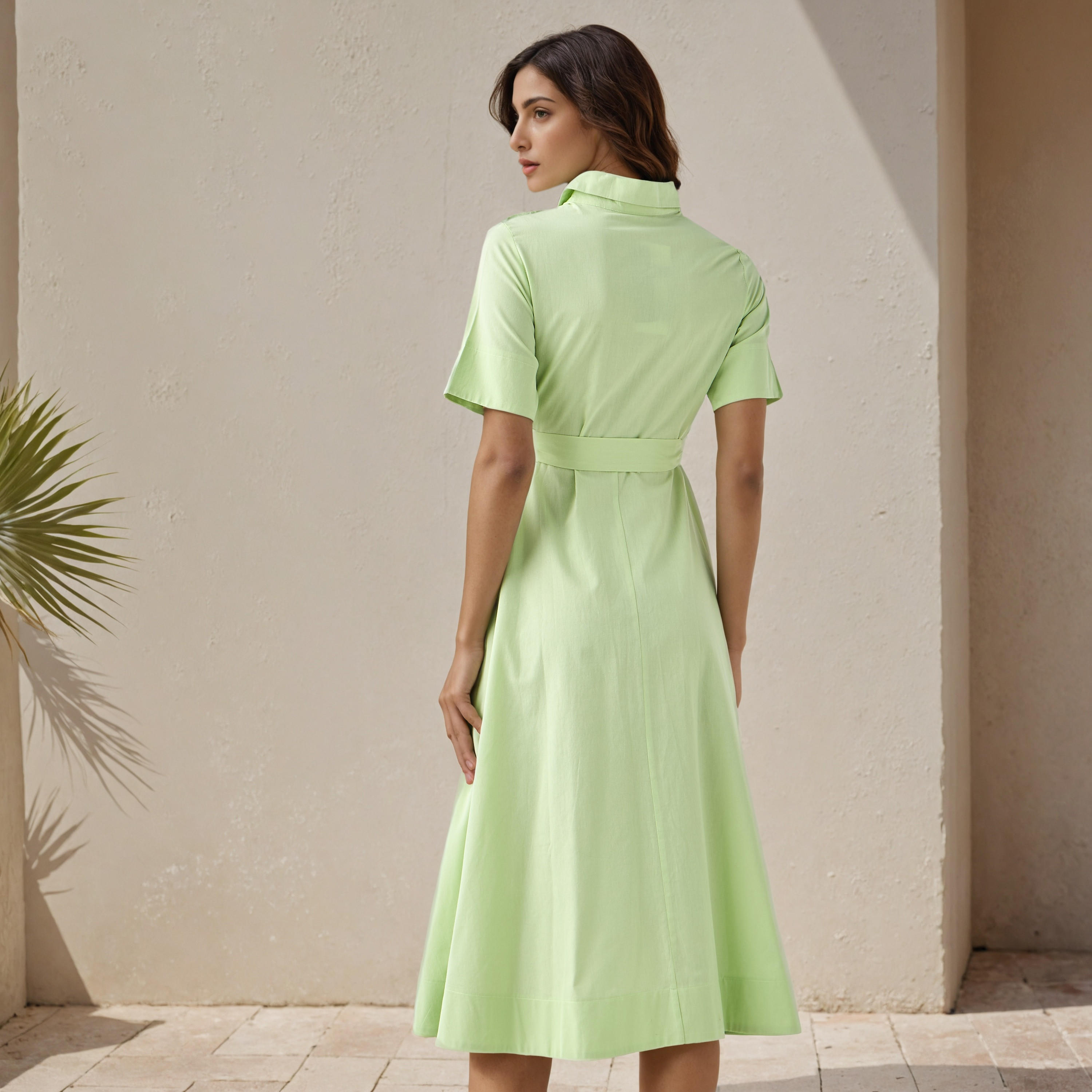 Shirt Midi Cotton Dress with Waist Tie-Up-PROMO_SP_AE_2FOR169_110625-image-3