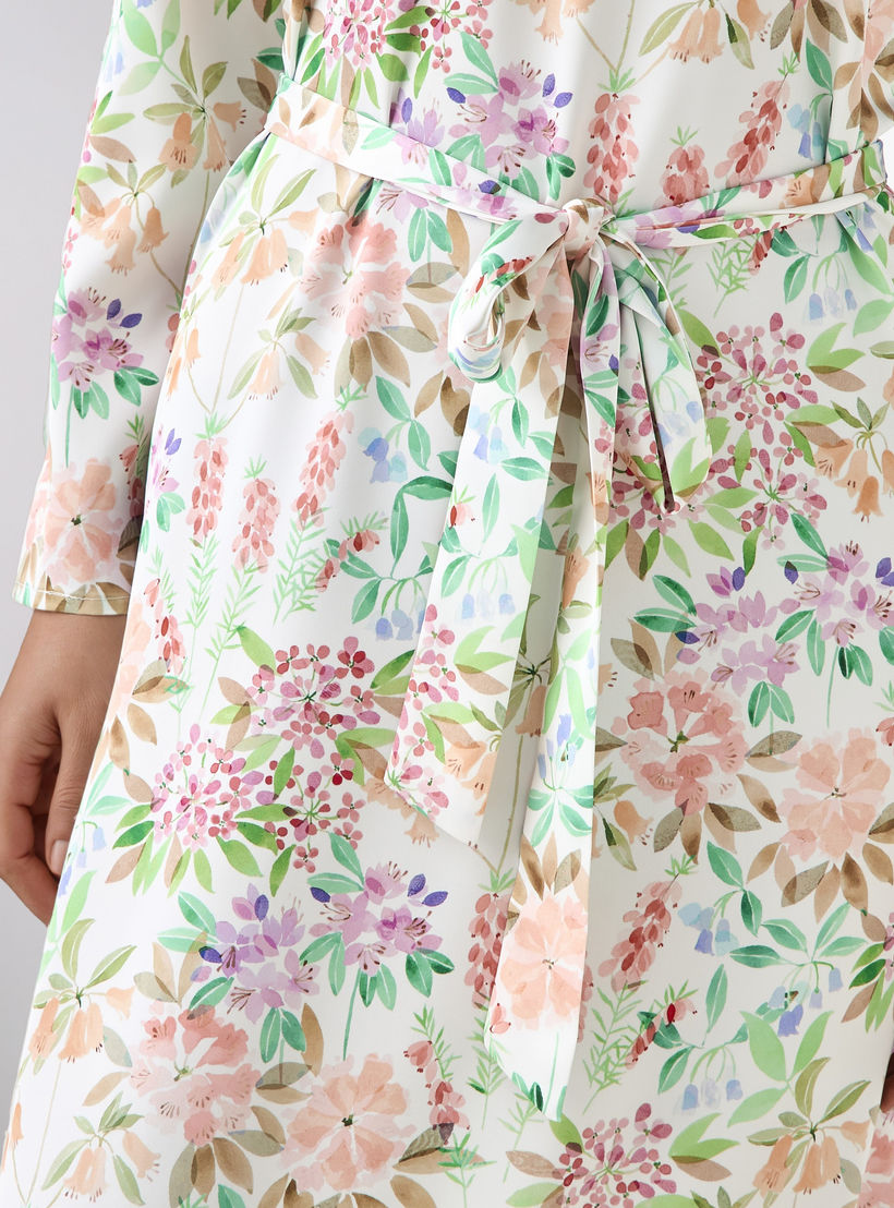 Floral Print Shirt Dress with Tie-Up Detail-PROMO_SP_AE_2FOR169_110625-image-6