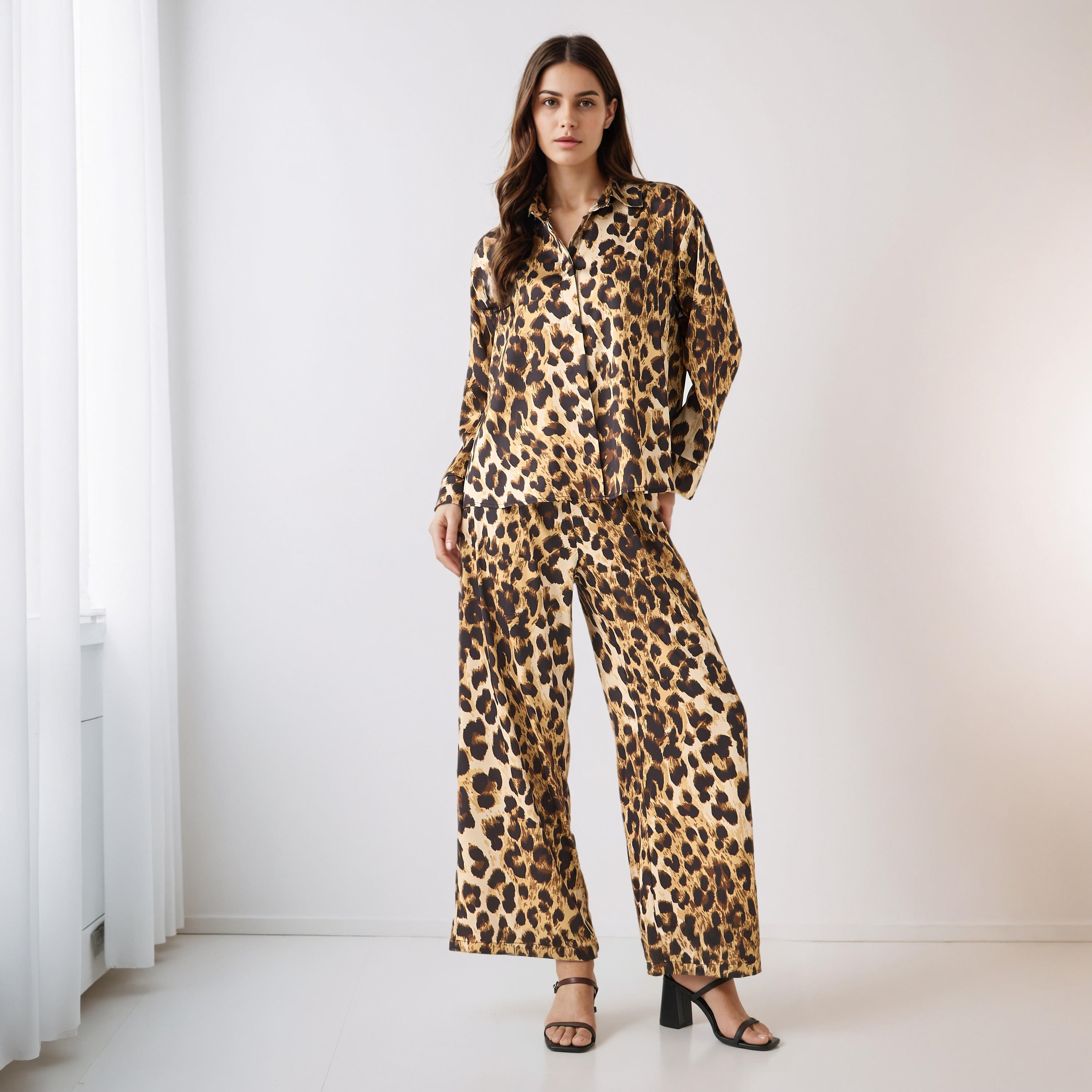 طقم منسق قميص وبنطلون واسع الساق-women-clothing-coordsets-image-6