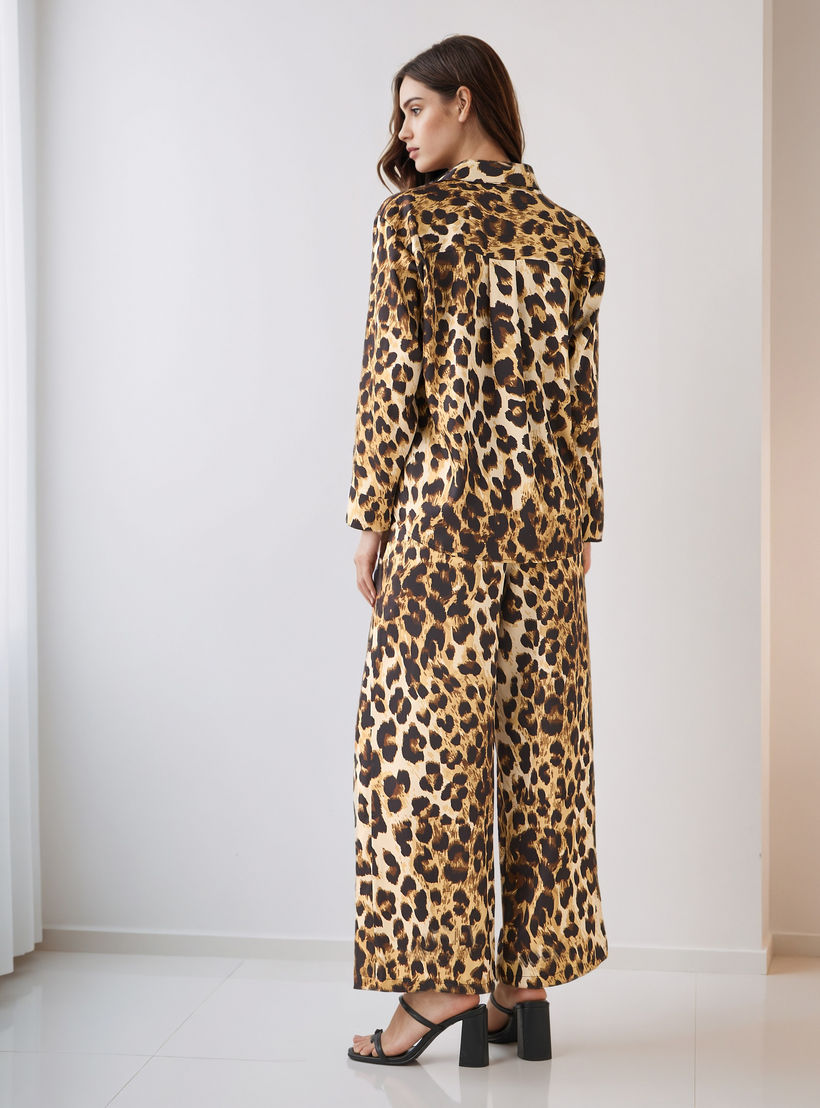 Coord Set with Shirt & Wide Leg Pants-women-clothing-coordsets-image-3