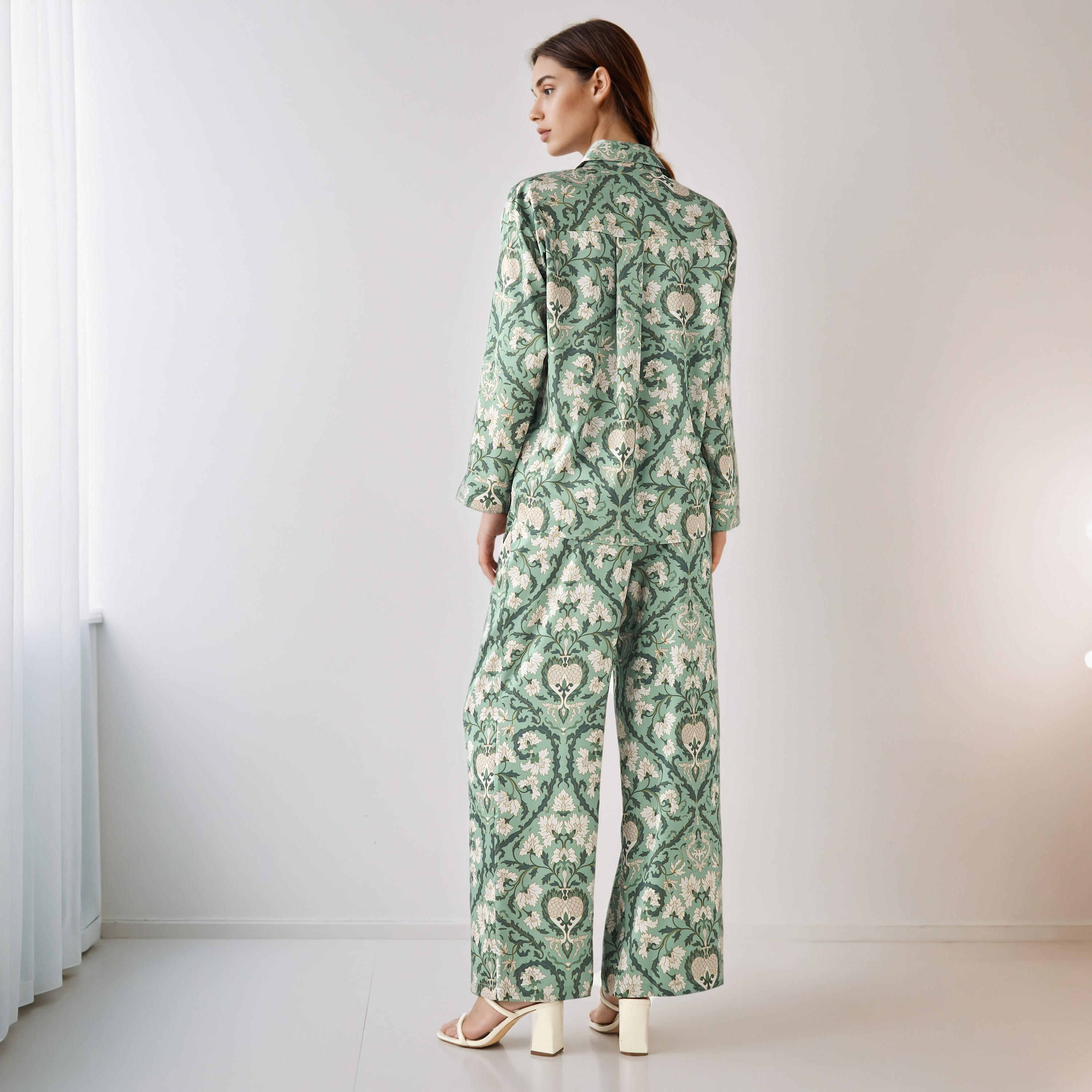 Coord Set with Shirt & Wide Leg Pants-women-clothing-coordsets-image-3