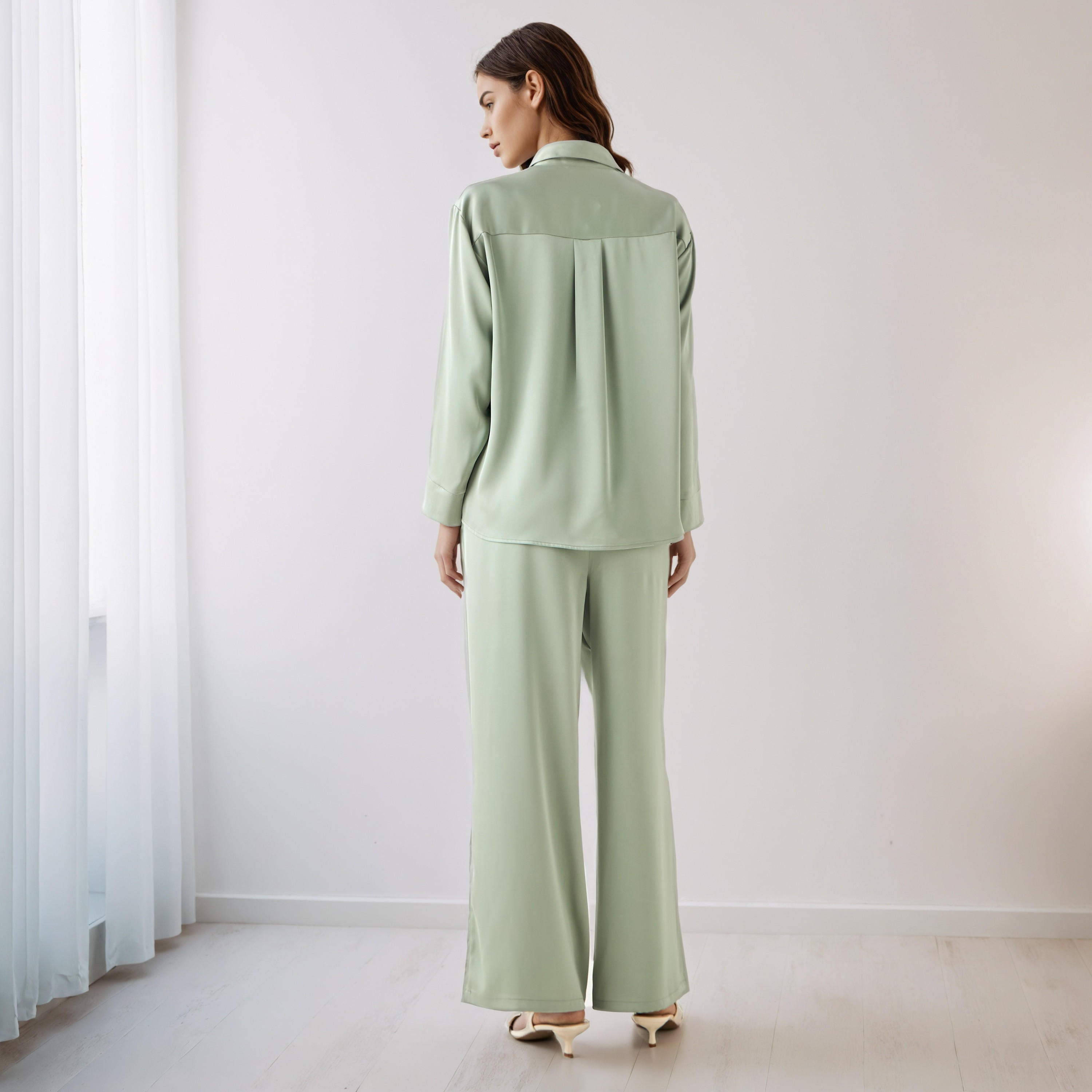 Coord Set with Shirt & Wide Leg Pants-women-clothing-coordsets-image-3
