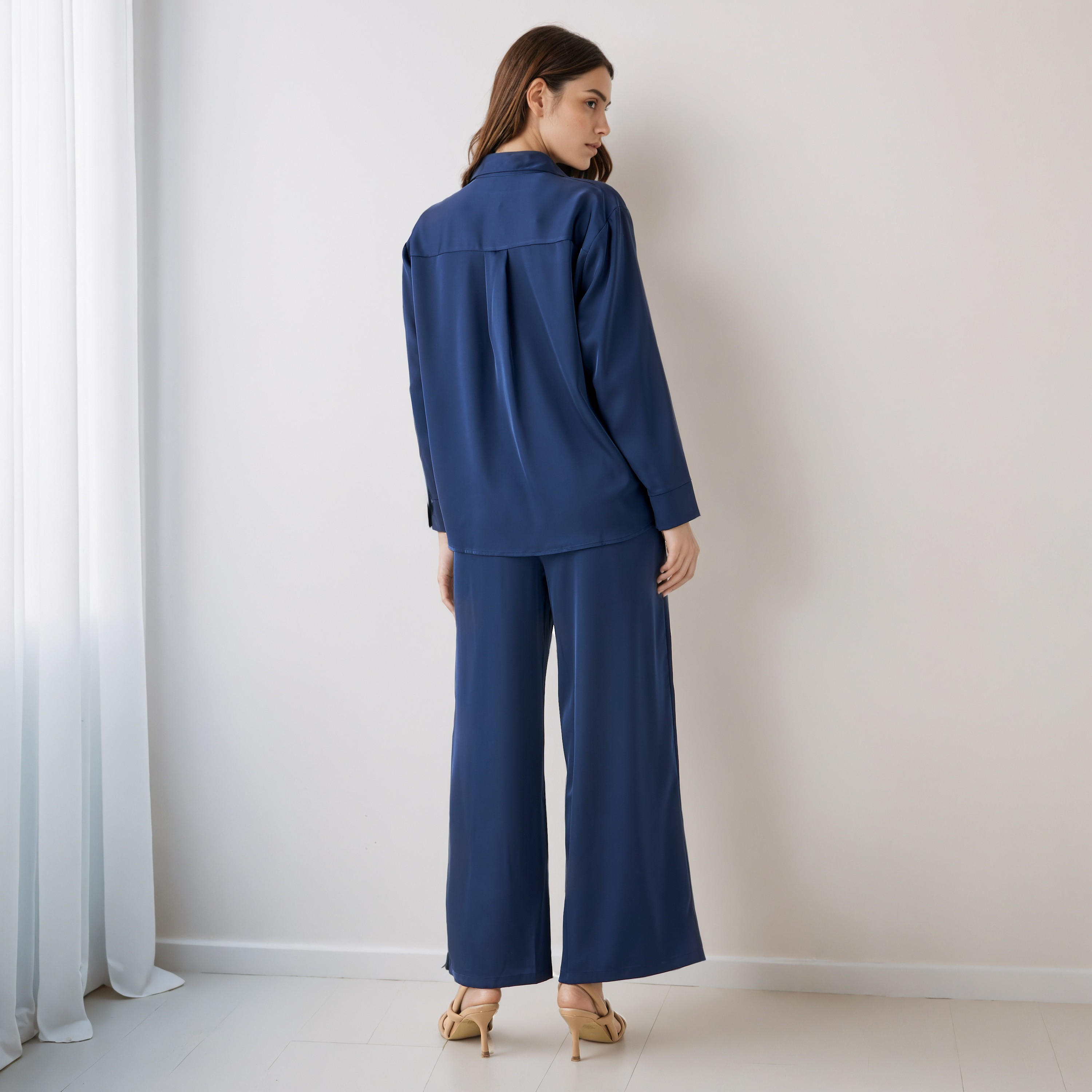 Coord Set with Shirt & Wide Leg Pants-women-clothing-coordsets-image-3
