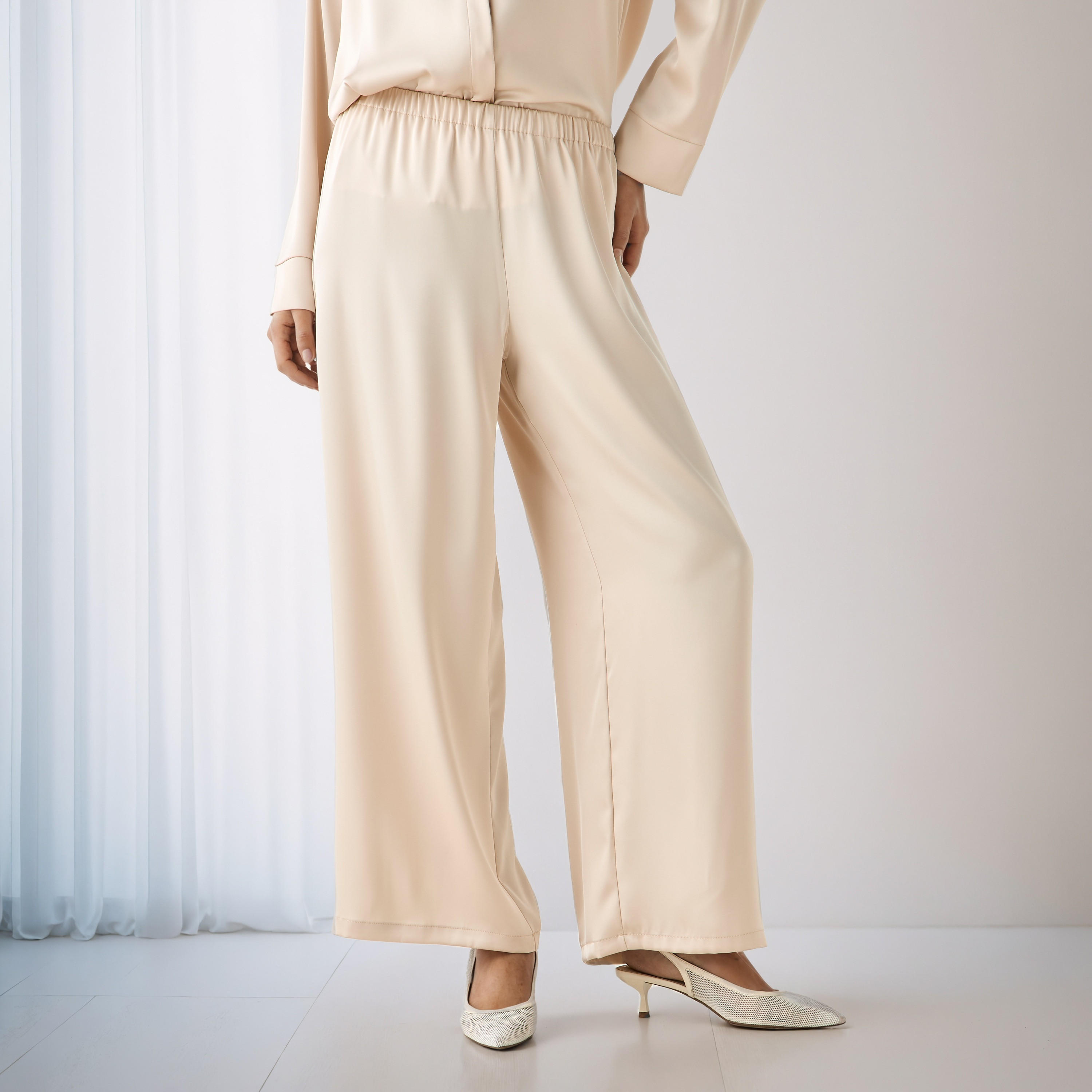 Coord Set with Shirt & Wide Leg Pants-women-clothing-coordsets-image-4