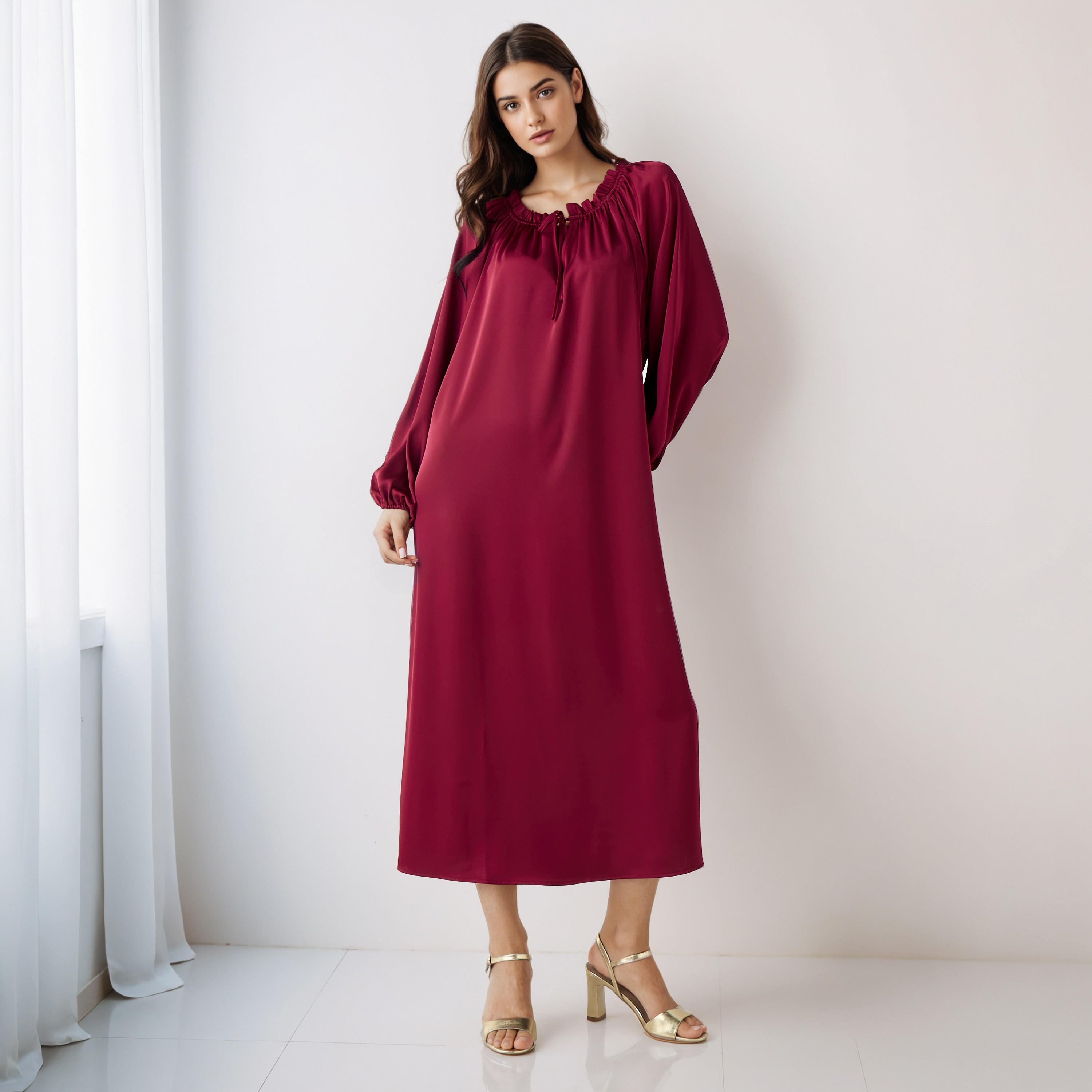 Shift Midi Dress with Tie-Ups-PROMO_SP_AE_2FOR169_110625-image-1