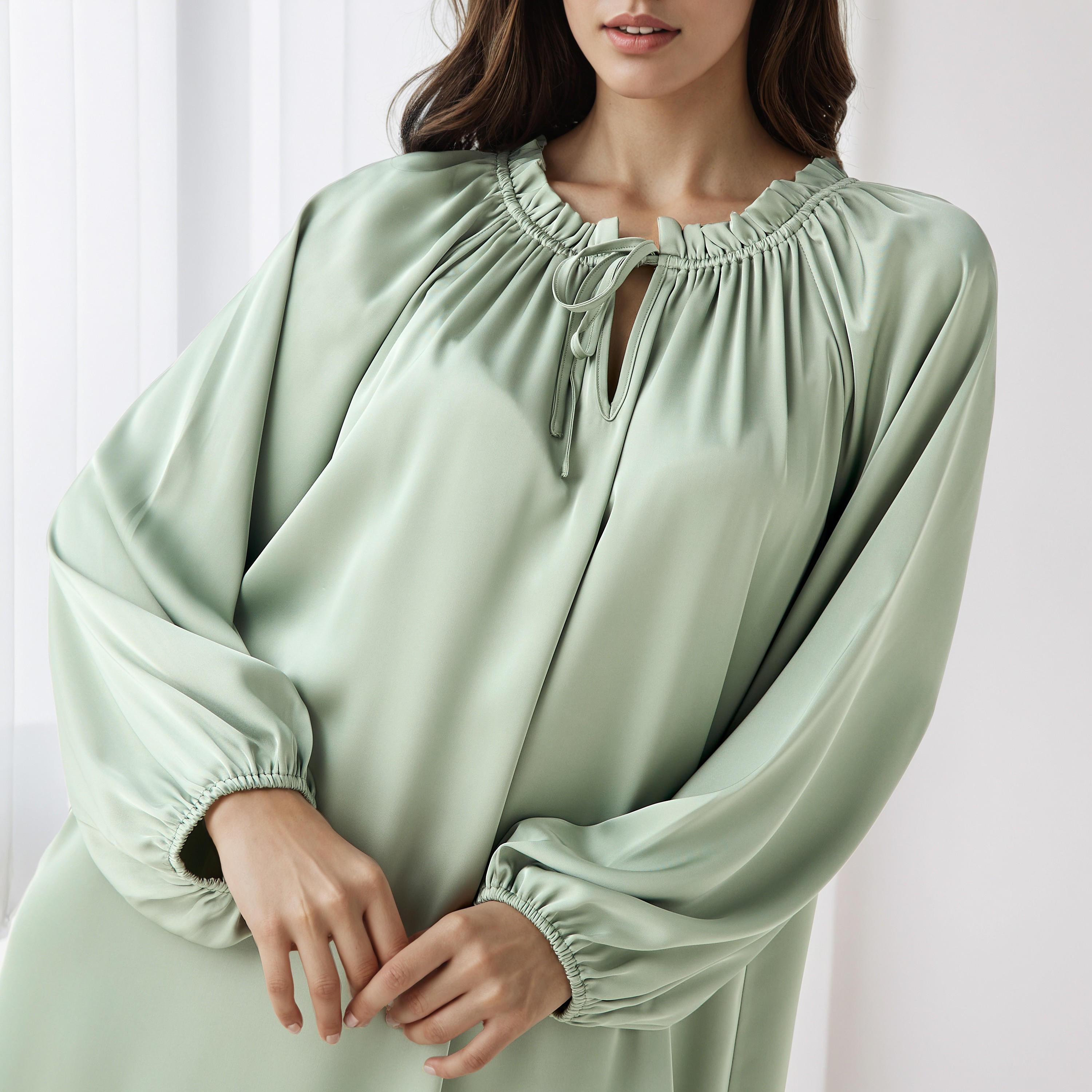 Shift Midi Dress with Tie-Ups-women-clothing-dresses-image-5