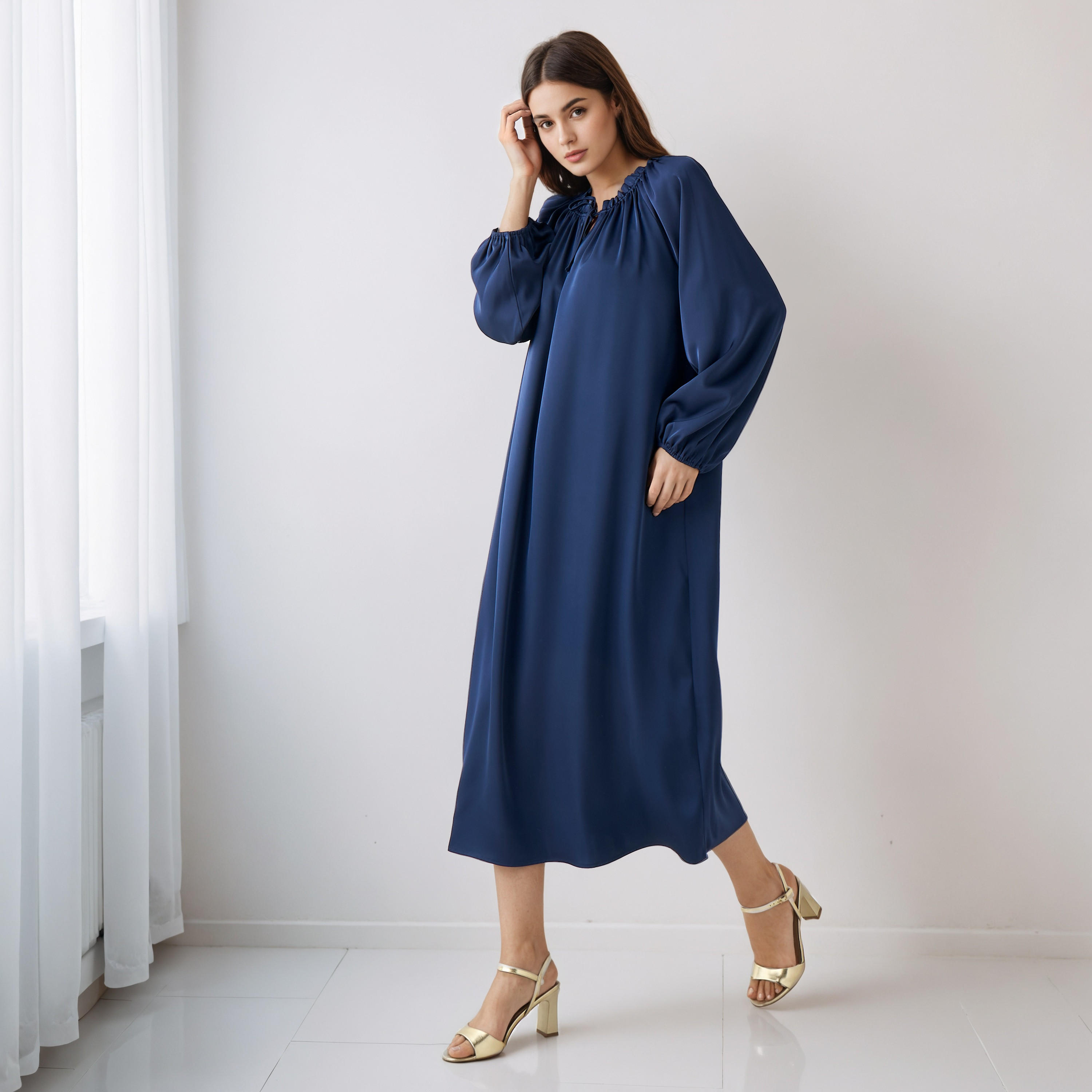 Shift Midi Dress with Tie-Ups-PROMO_SP_KW_BUNDLE_2FOR15_180925-image-2