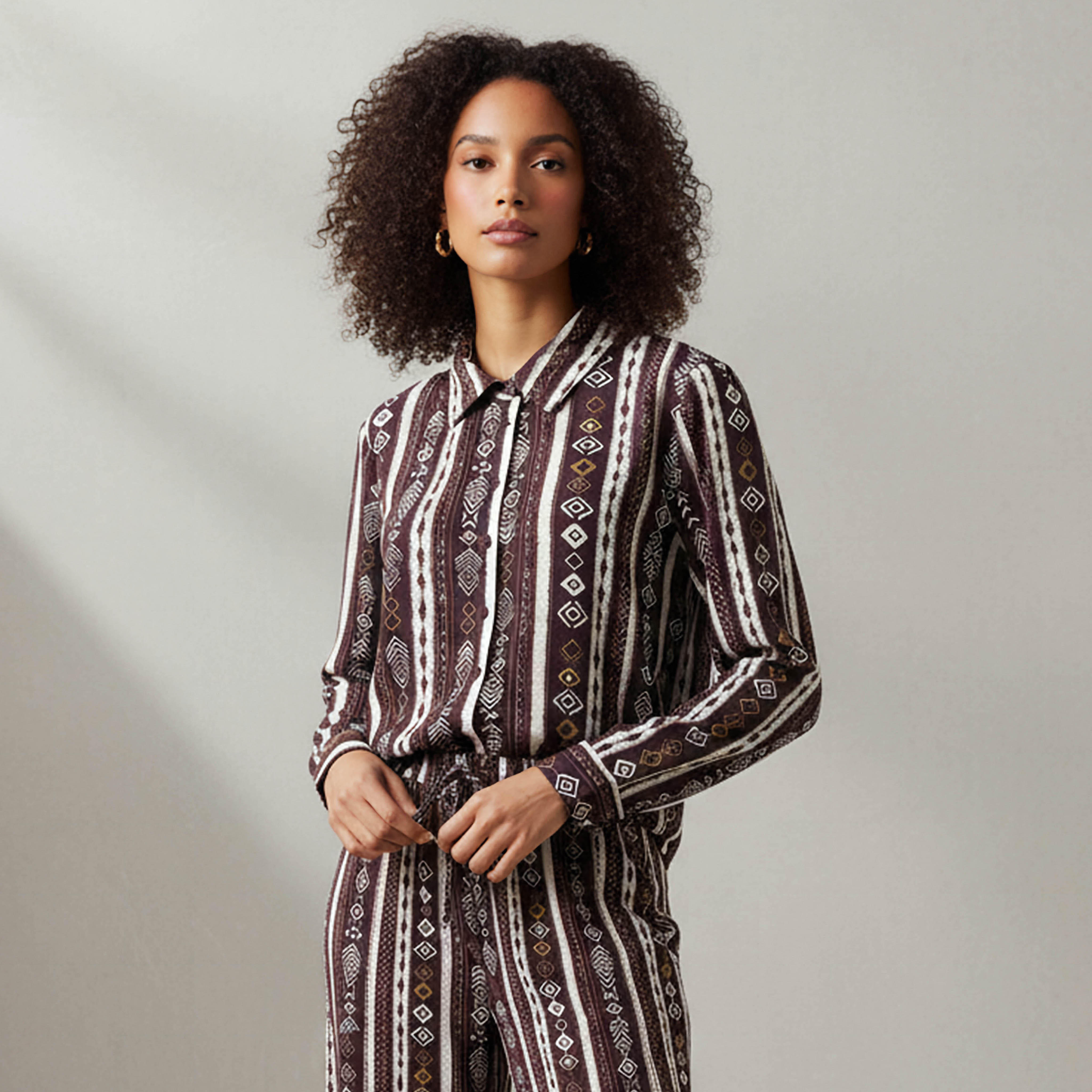 طقم قميص وبنطلون واسع الساقين-women-clothing-coordsets-image-2