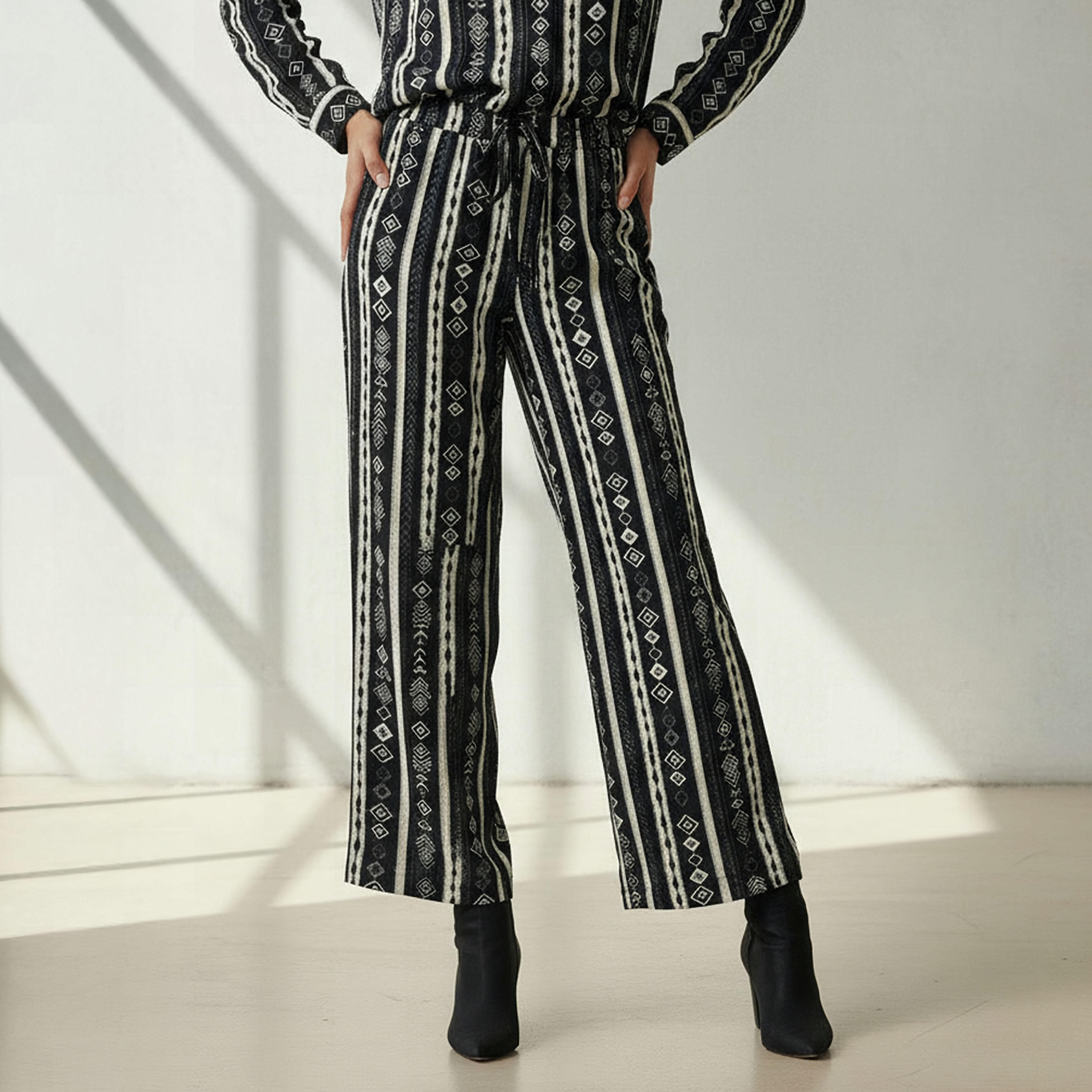 Coord Set with Shirt & Wide Leg Pants-women-clothing-coordsets-image-4