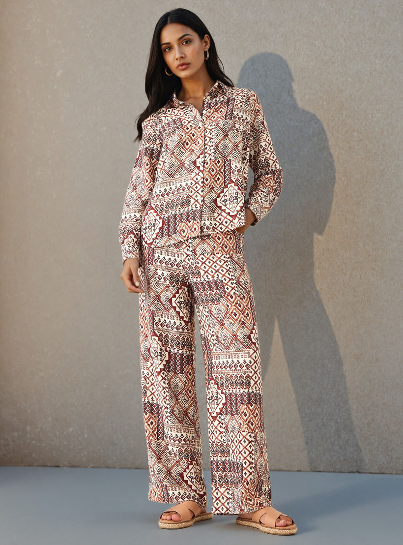 طقم قميص وبنطلون واسع الساقين-women-clothing-coordsets-image-1