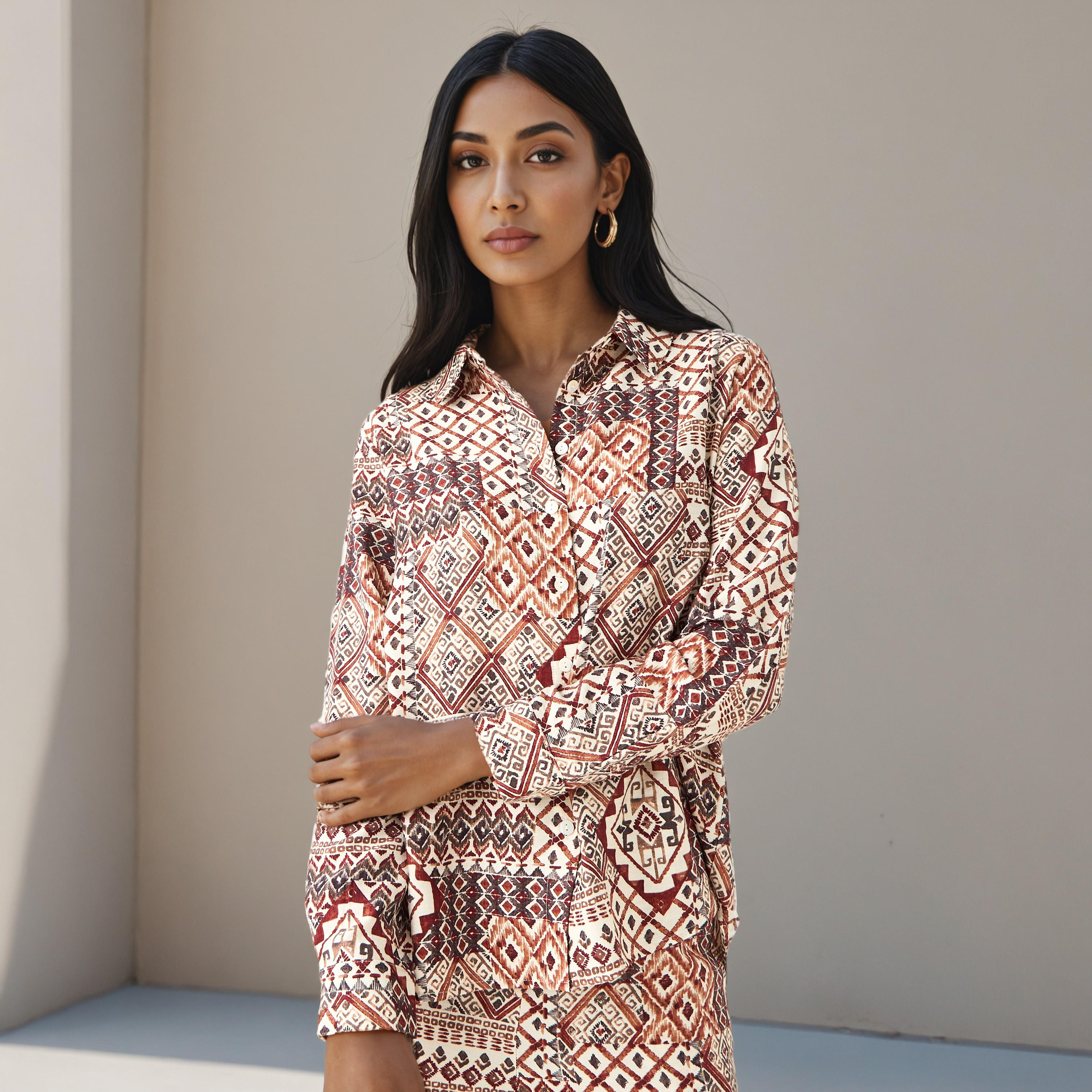 طقم قميص وبنطلون واسع الساقين-women-clothing-coordsets-image-2