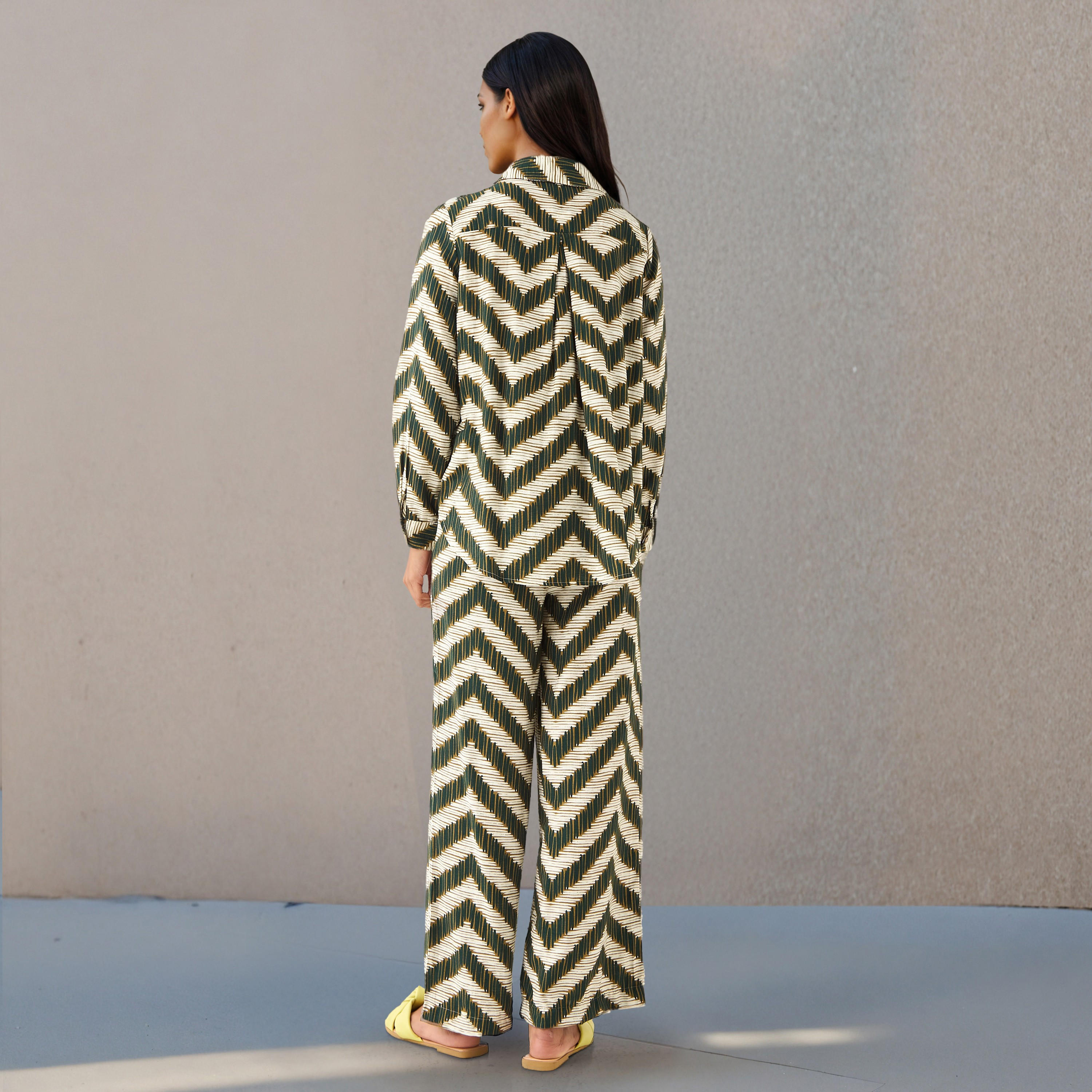 Coord Set with Shirt & Wide Leg Pants-women-clothing-coordsets-image-4
