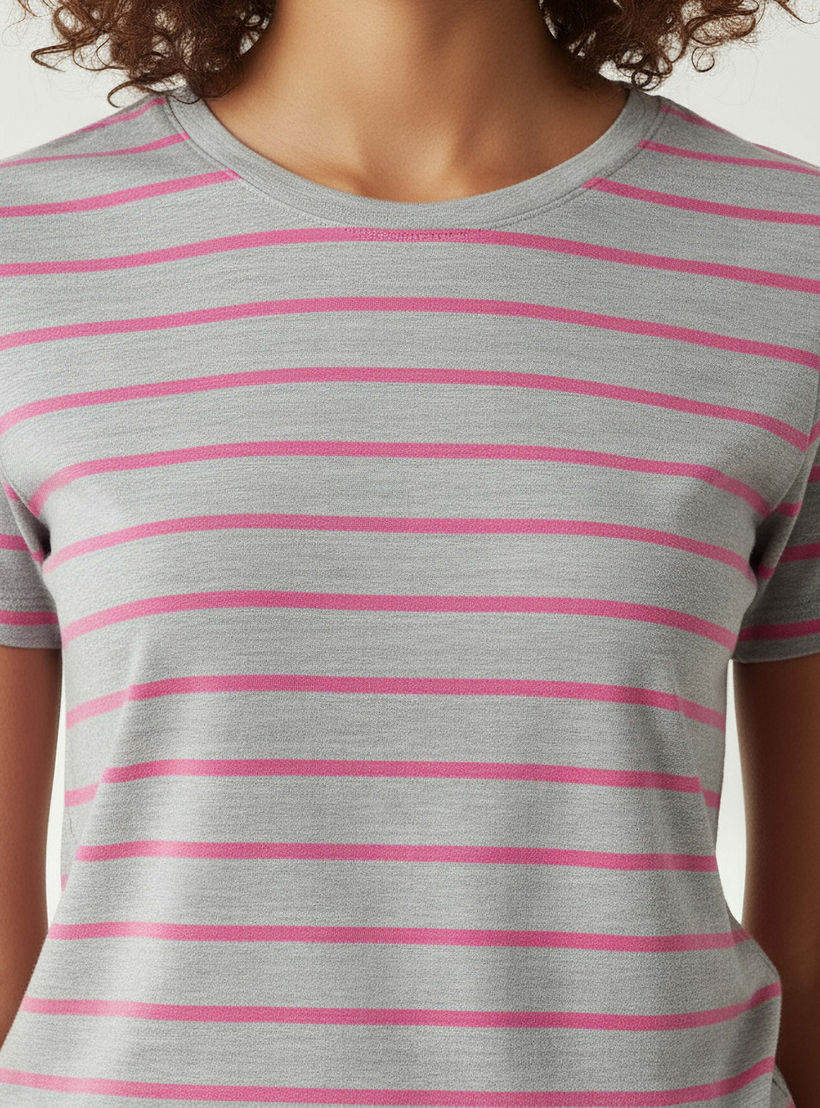 Pyjama Set Striped T-shirt & Trousers-women-clothing-nightwear-pyjamas-longsets-image-5