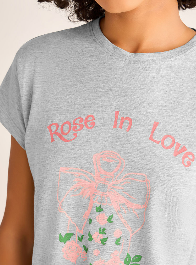 طقم بيجاما تيشيرت وبنطلون-women-clothing-nightwear-pyjamas-longsets-image-5