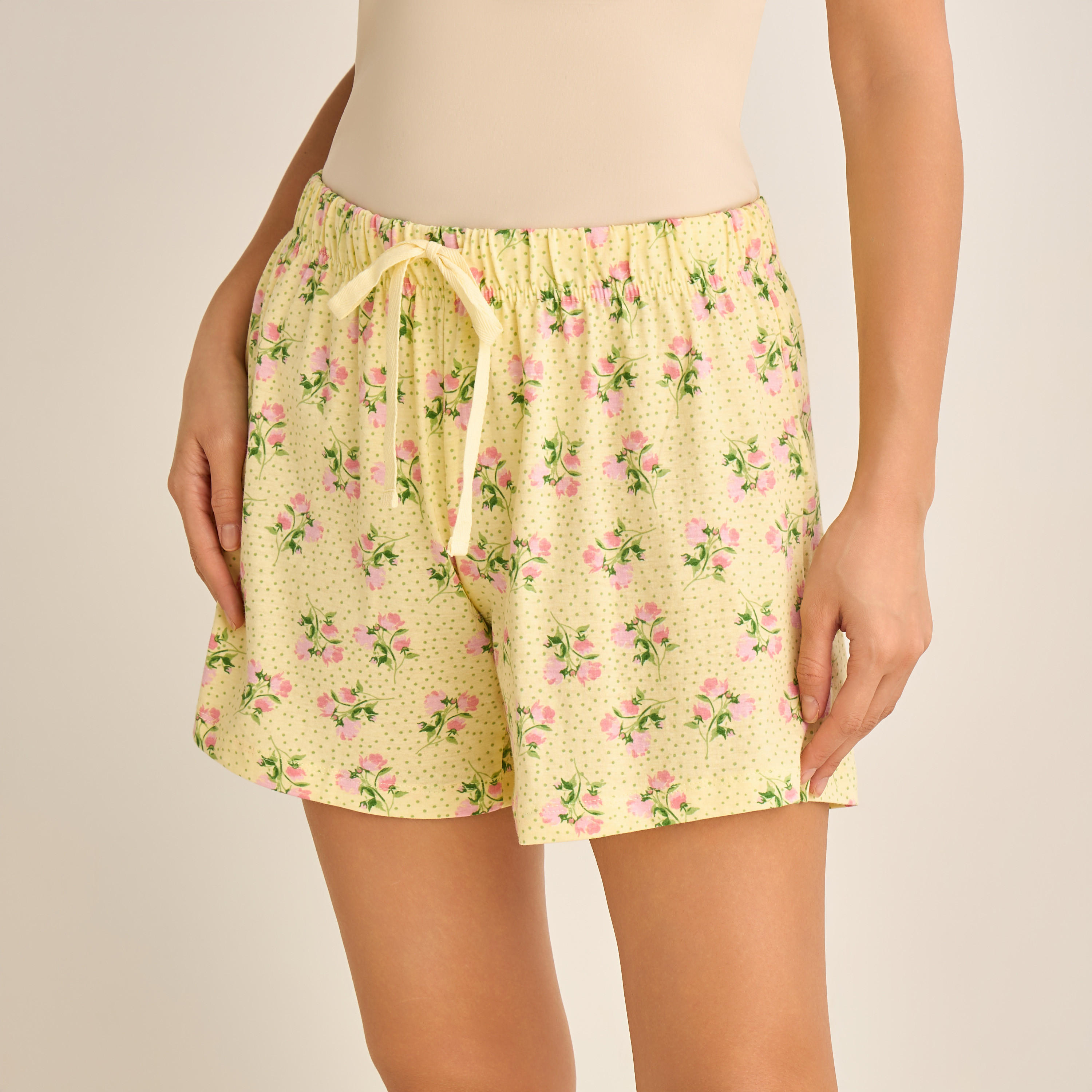 طقم من 2 - شورت برباط خصر-women-clothing-nightwear-pyjamas-bottoms-image-6