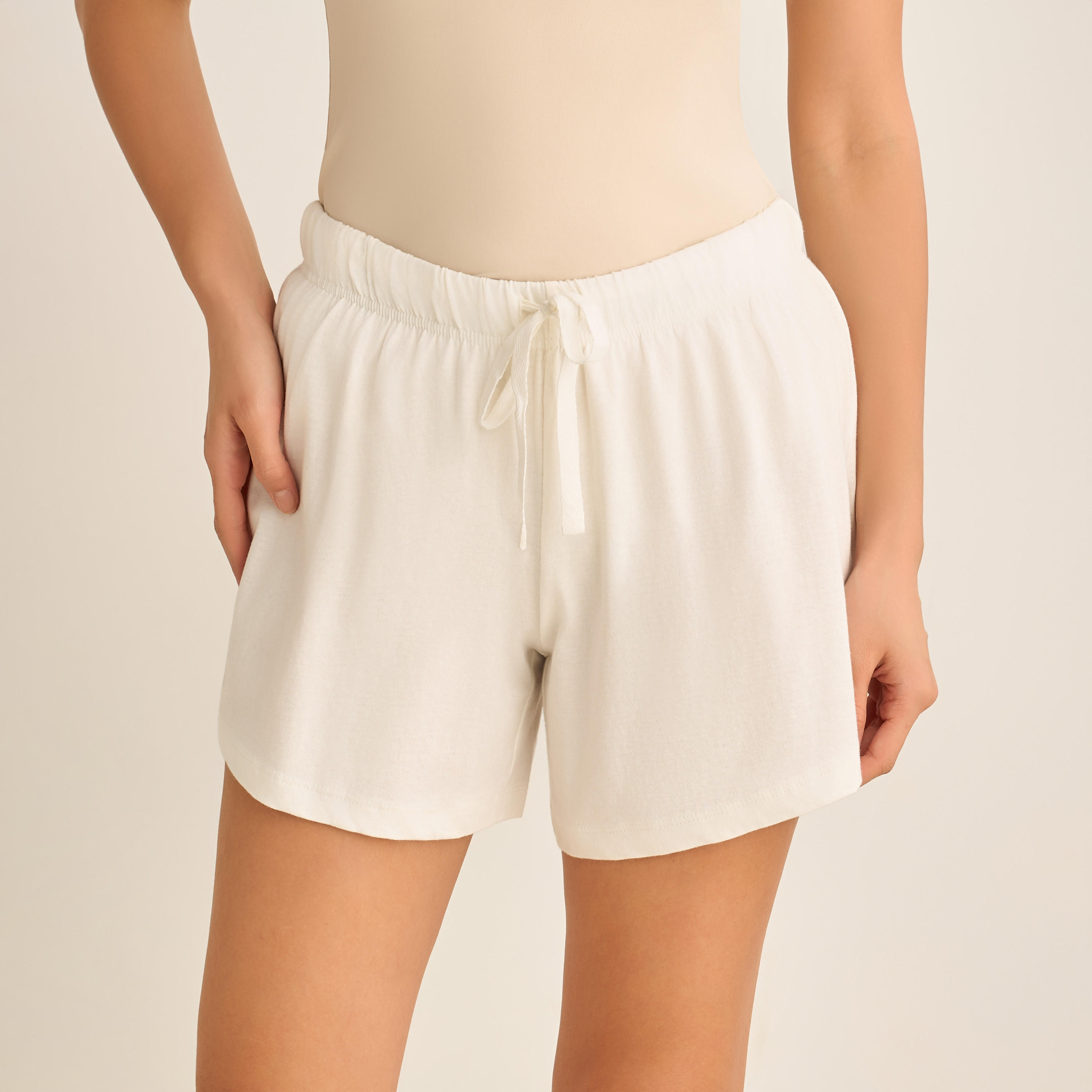 Set of 2 - Drawstring Waist Shorts-women-clothing-nightwear-pyjamas-bottoms-image-4