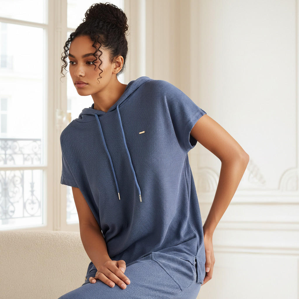 طقم بنطلون بيجاما وبلوزة بقبعة-women-clothing-nightwear-pyjamas-longsets-image-5