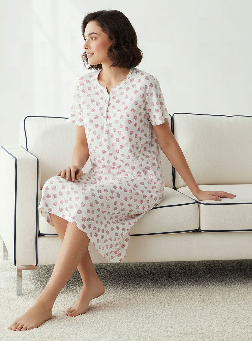 قميص نوم بطبعات وأكمام قصيرة-women-clothing-nightwear-nighties-image-2