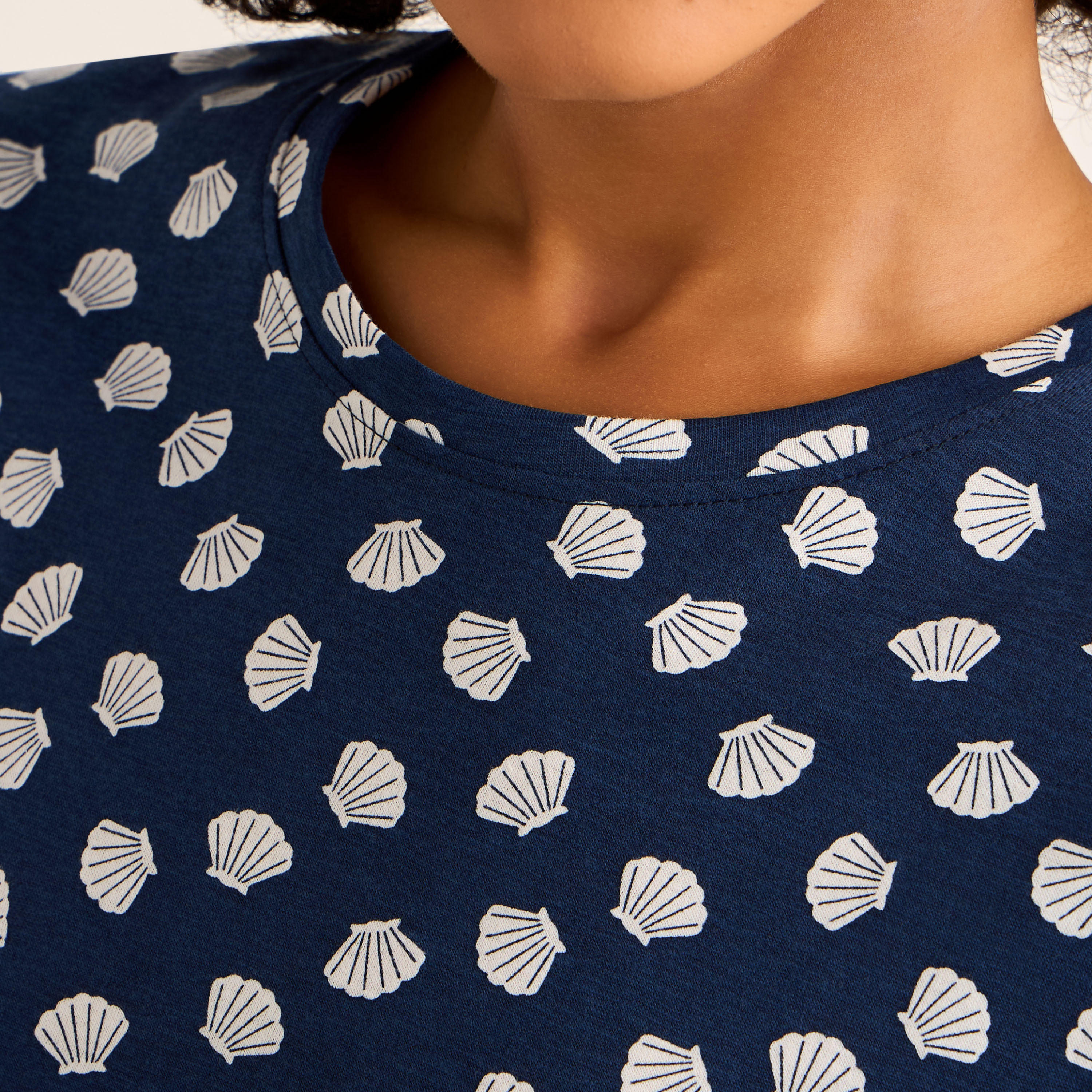 Printed Sleepshirt with Short Sleeves-women-clothing-nightwear-nighties-image-4